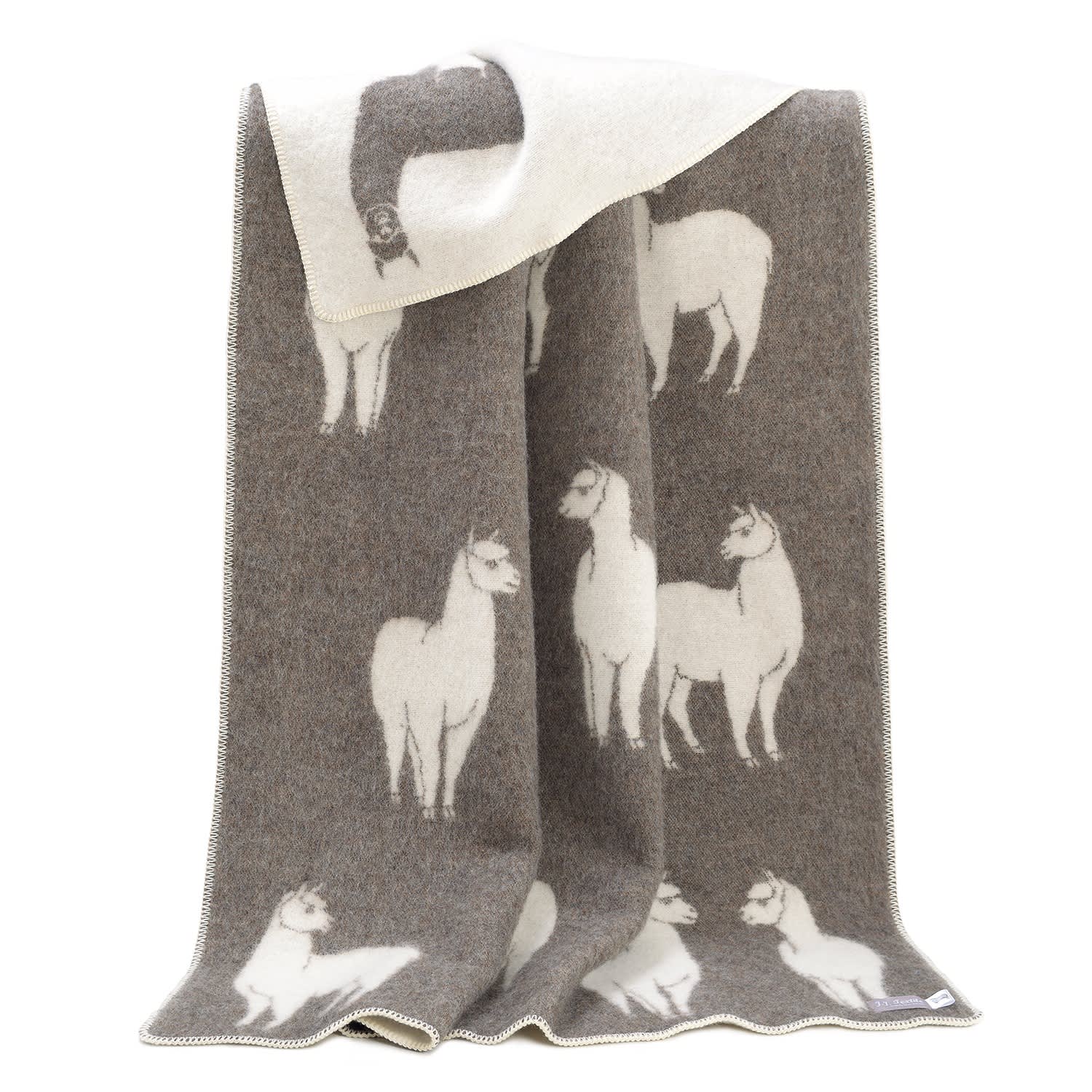 Wolf Pawprint Quilt Wool Throw Decorative Eco Friendly Upcycled Wool Patchwork Applique Woodsy by Northernlodge on Etsy