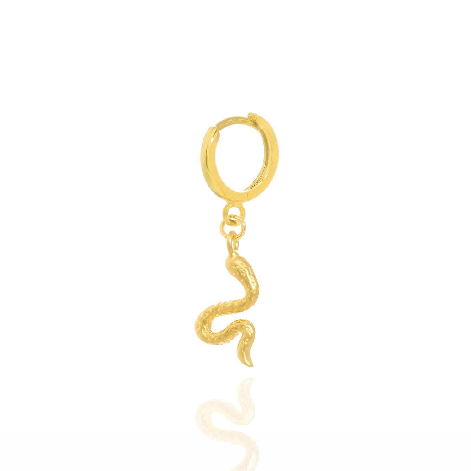 Women’s Gold Single Snake Earring C. j.m