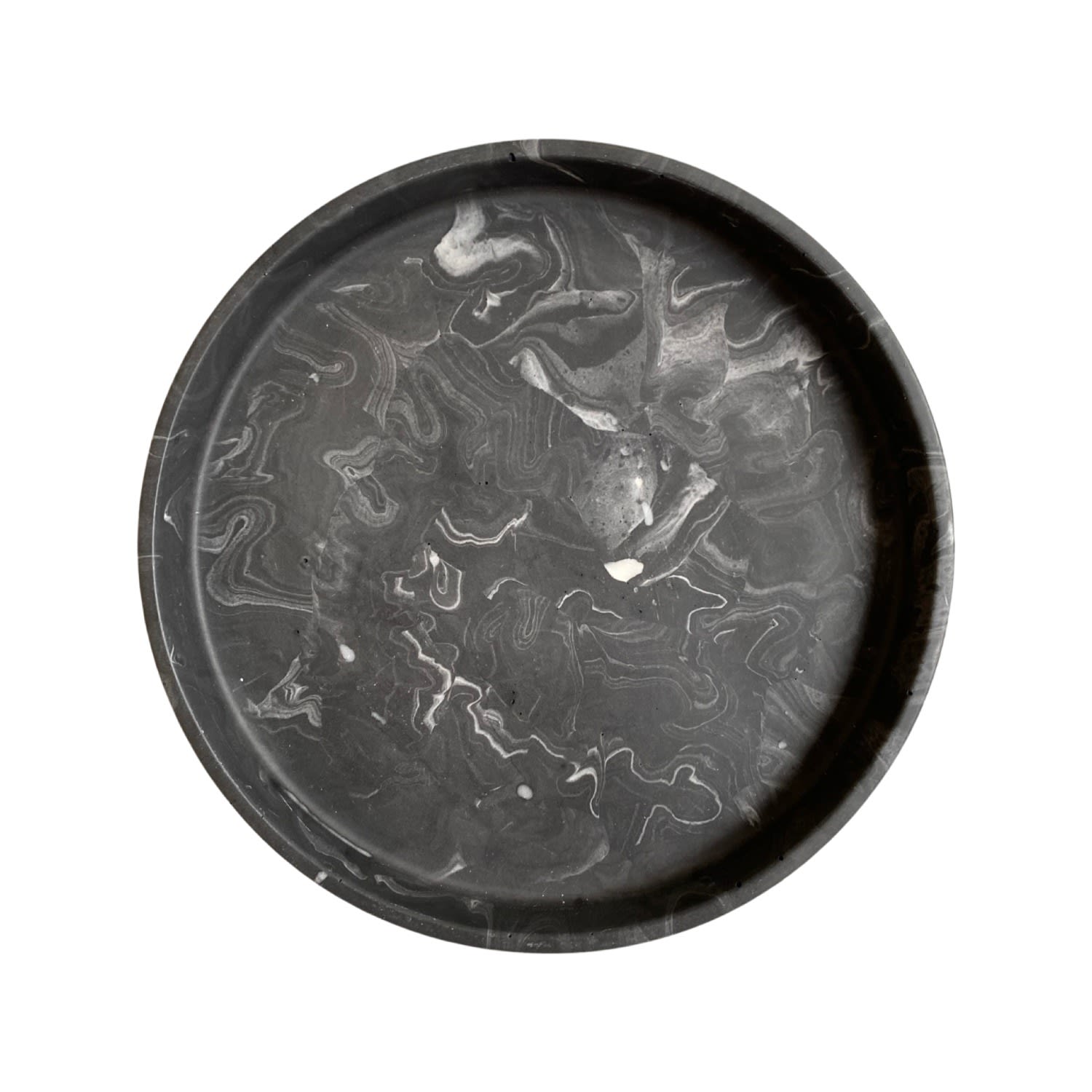 By Shax Sunnyside Up Tray - Black Marbled In Black