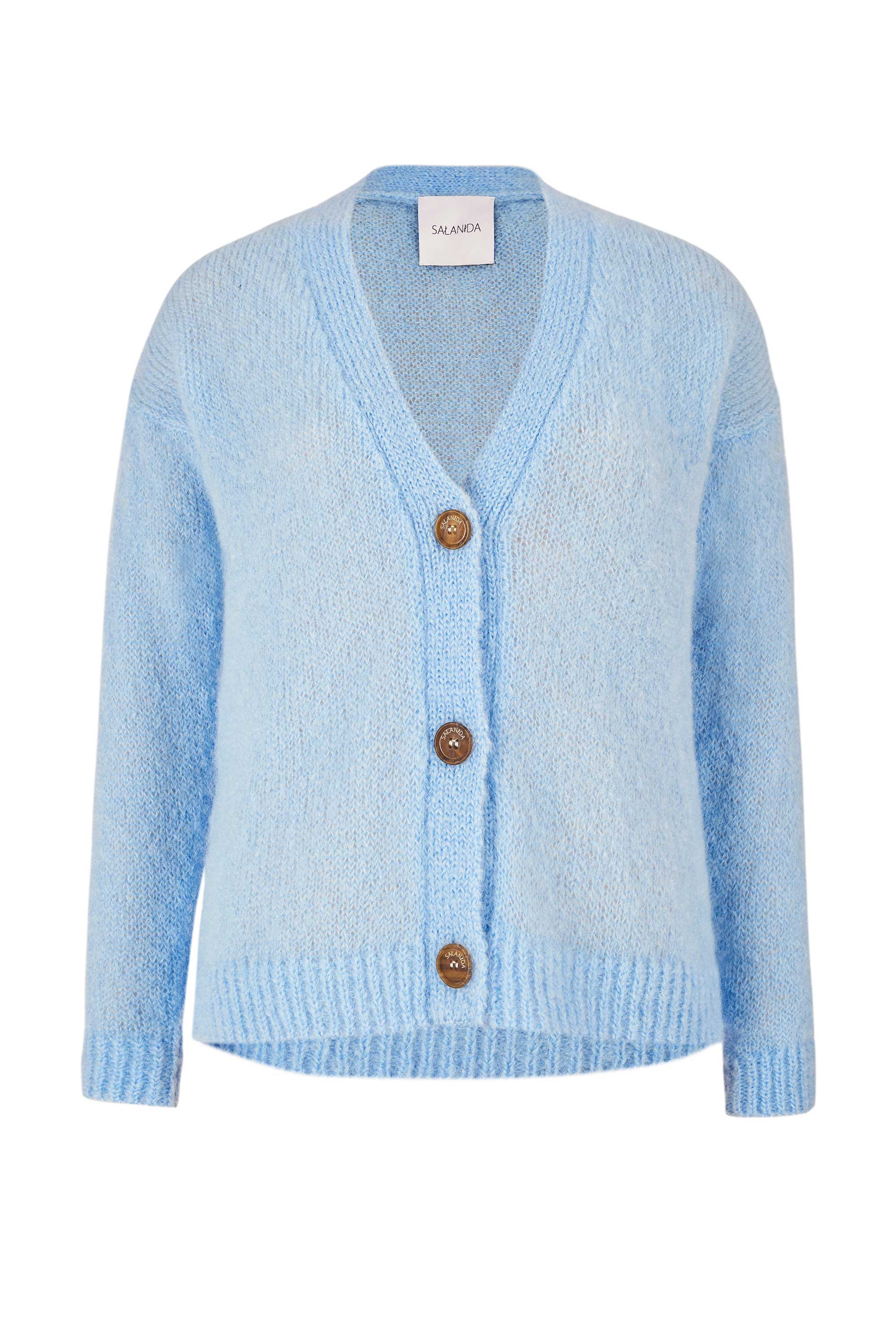 Salanida Women's Melody Mohair Cardigan Sky Blue In Blue