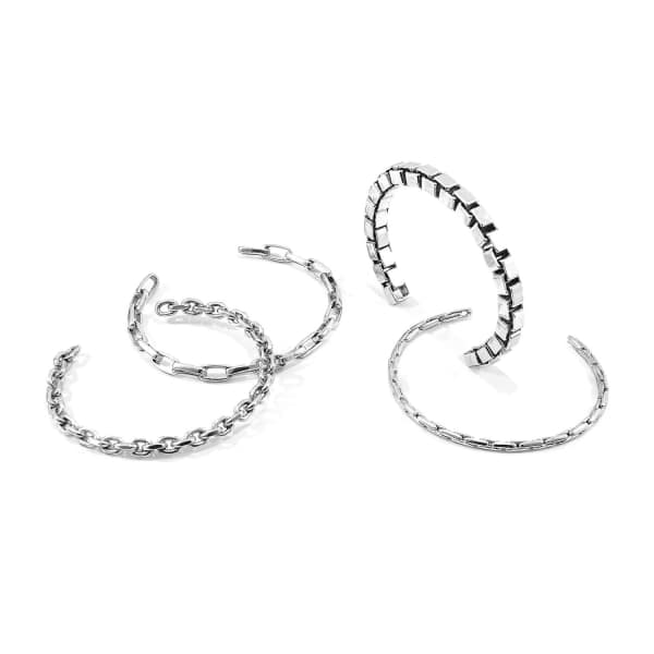 Anchor & Crew Lateen Sail Silver Chain Bangle In Chain