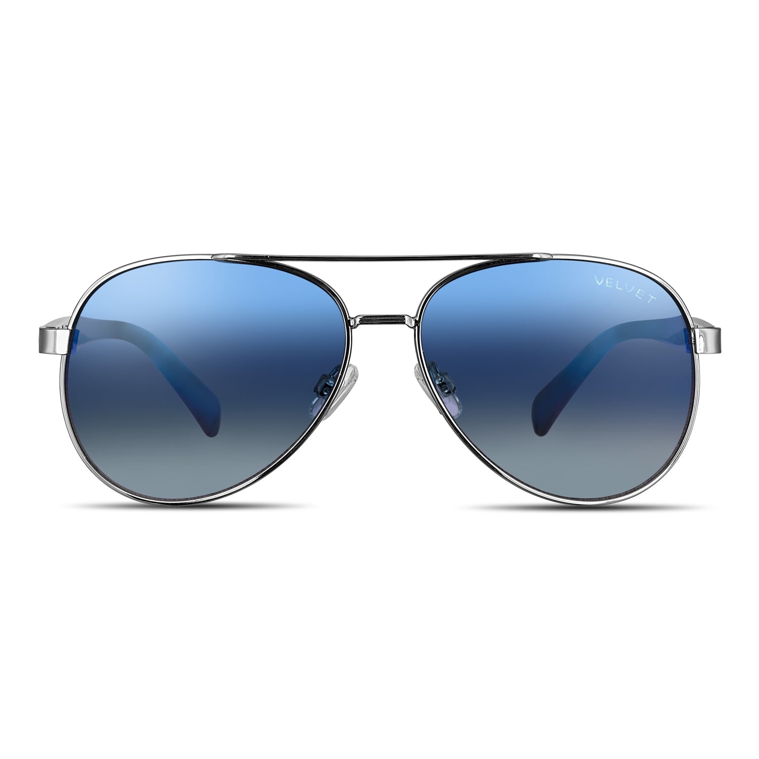 Velvet Eyewear Women's  Aviator Flash Sunglass Style - Bonnie - Silver