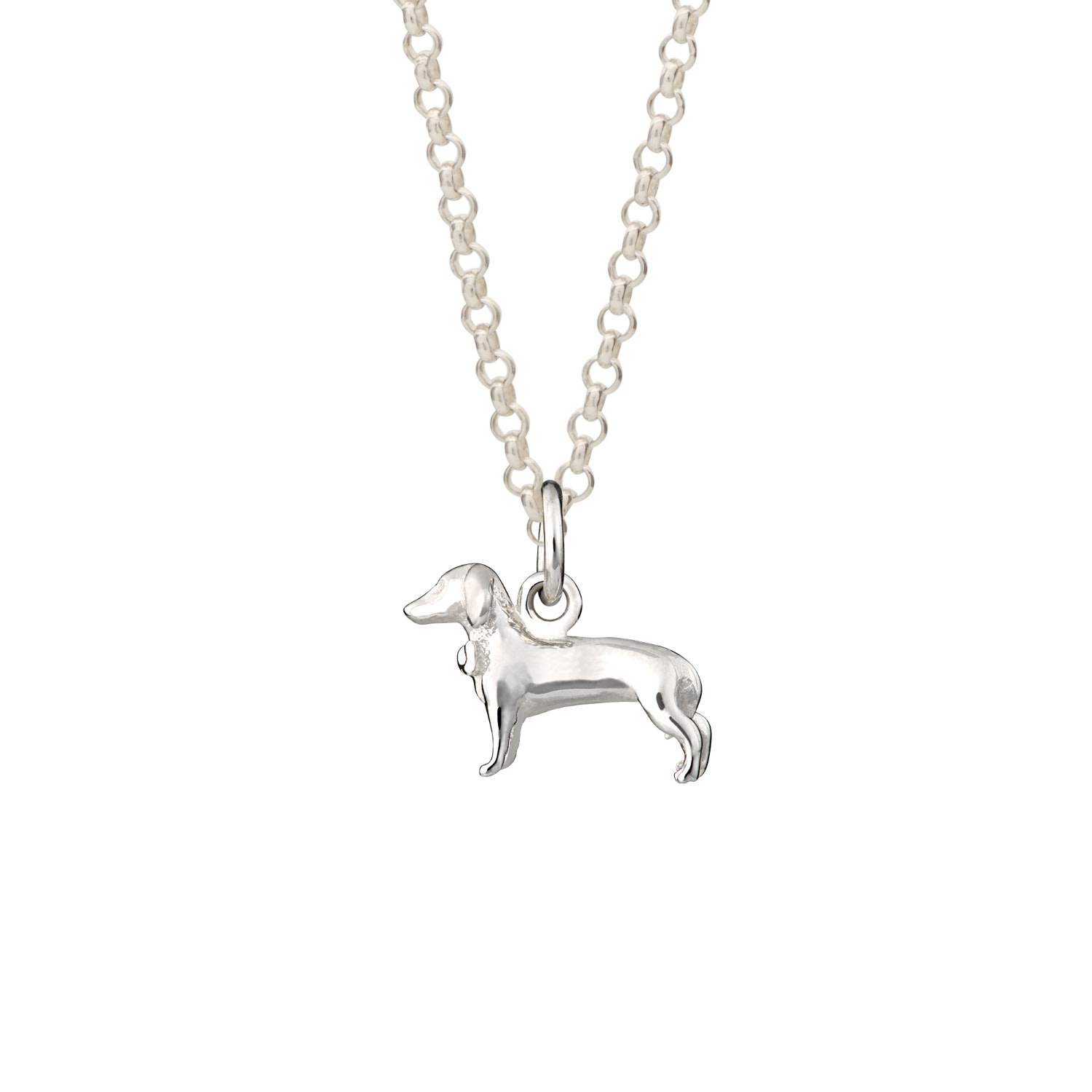 Women’s Sterling Silver Sausage Dog Necklace Lily Charmed