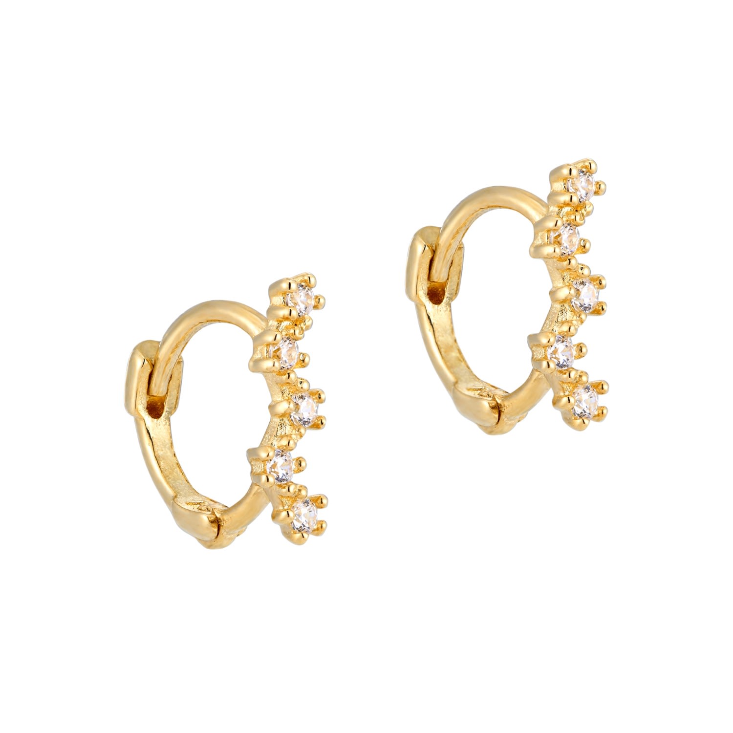 Women’s 22Ct Gold Vermeil Tiny Cz Constellation Hoops Seol + Gold