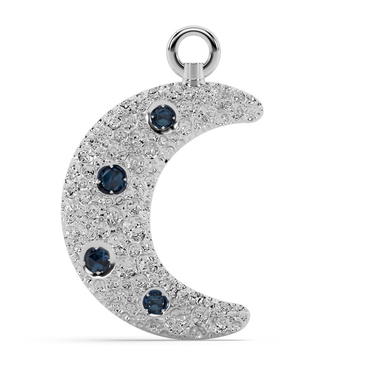 Women’s Silver The Demi Luna Charm - Moon Charm Oni Fine Jewelry