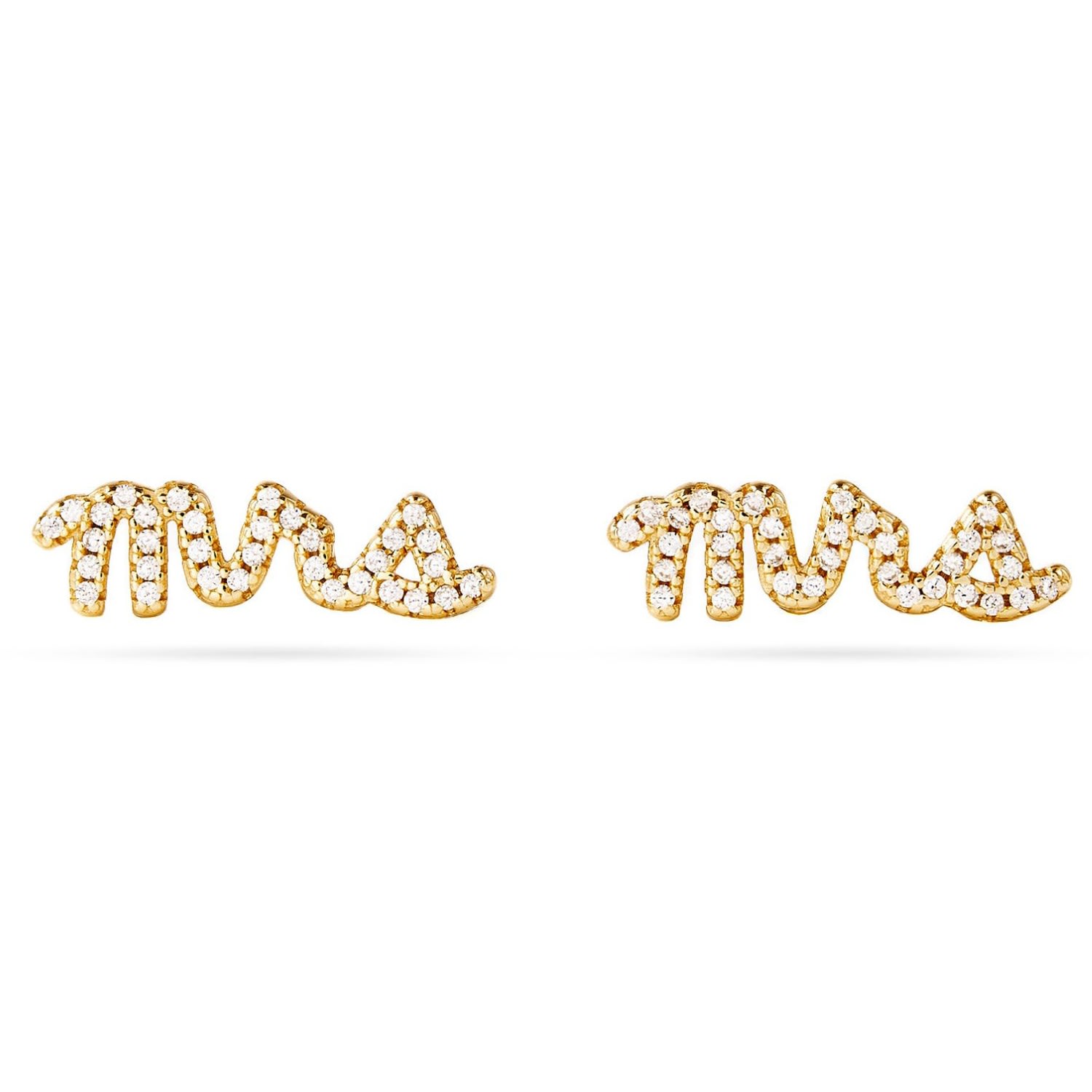 Women’s Gold Wife Life Wedding Bride Mrs Earrings | Onewildone