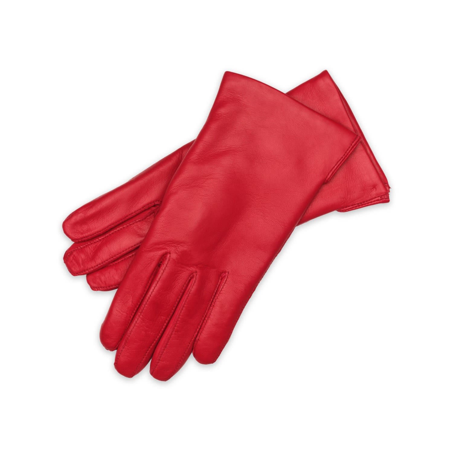 1861 Glove Manufactory Red Modica - Women's Minimalist Leather Gloves In Rosso In Red