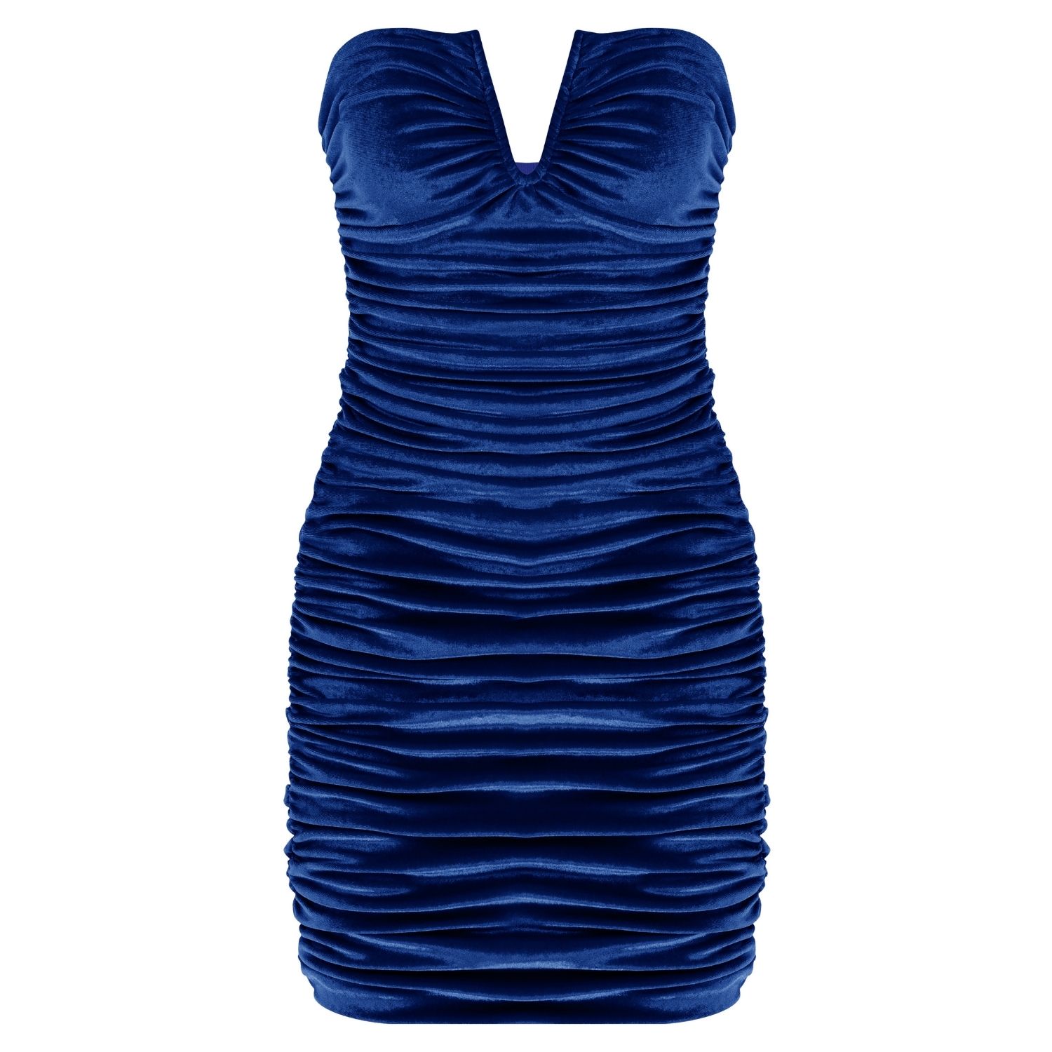 Nazli Ceren Women's Blue Luce Velvet Mini Dress In Bleu