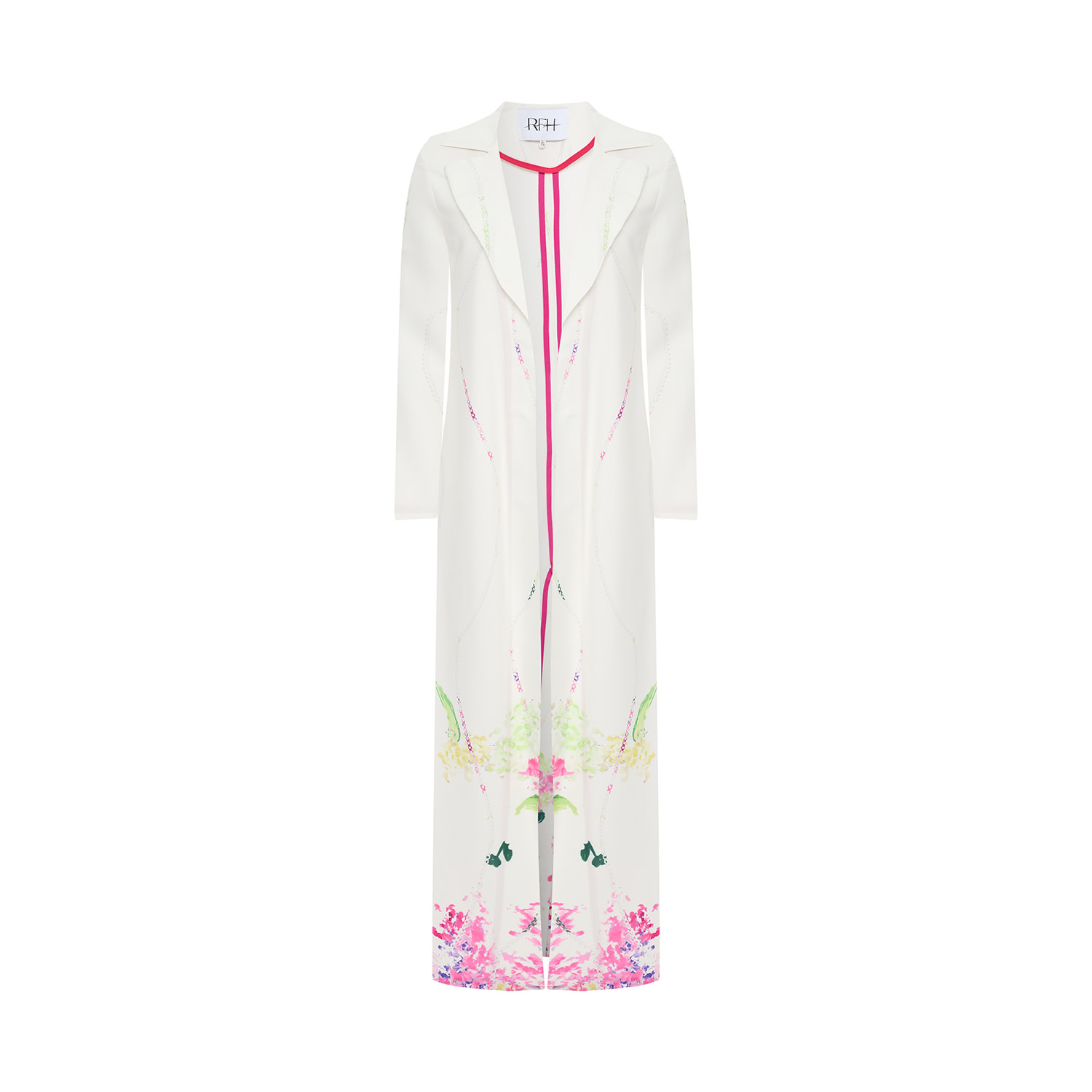 Roqaia Fashion House Women's White Blossom Breeze Kaftan In White
