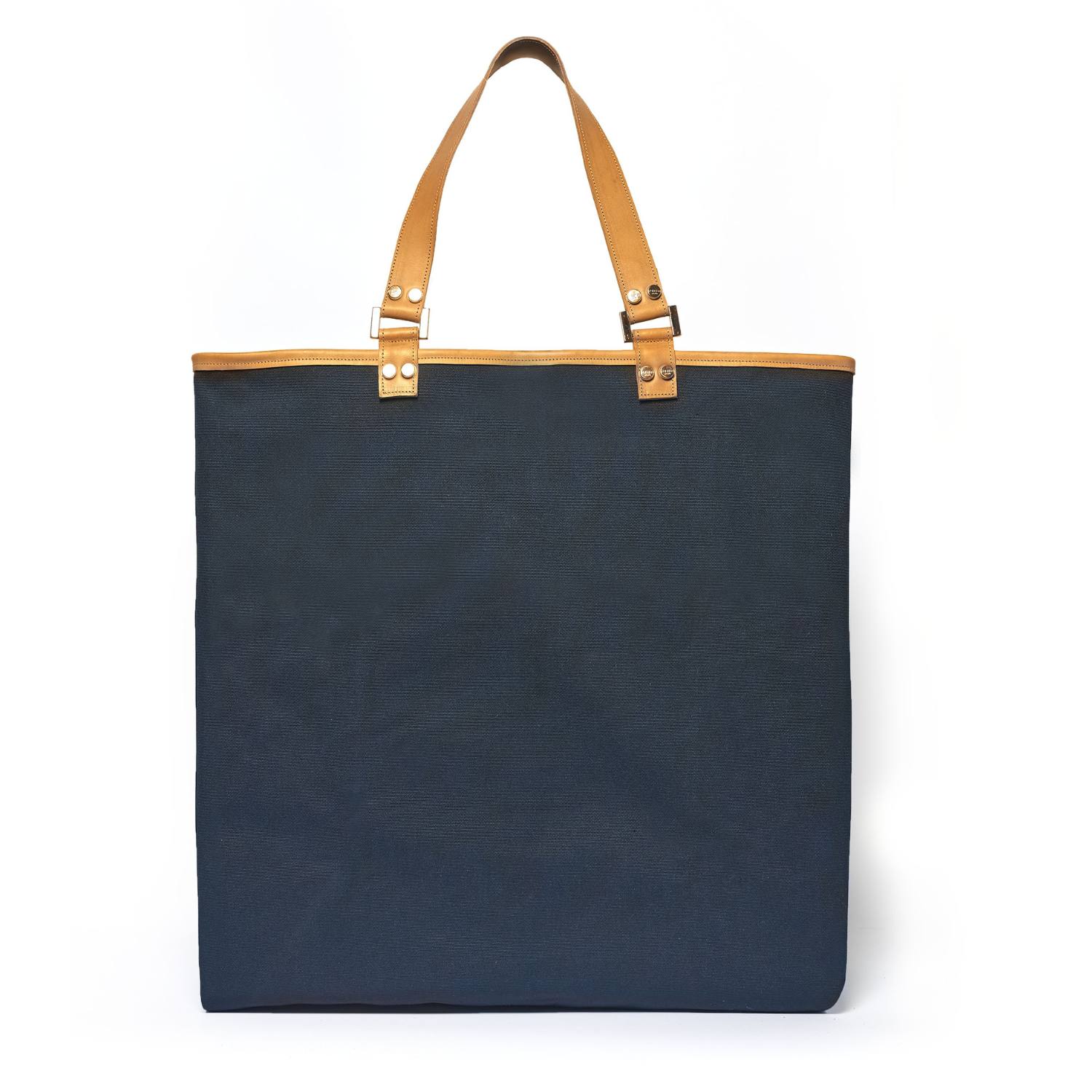 Men’s Blue Salina Tote Canvas Dark Navy Medium Pier Sicilia