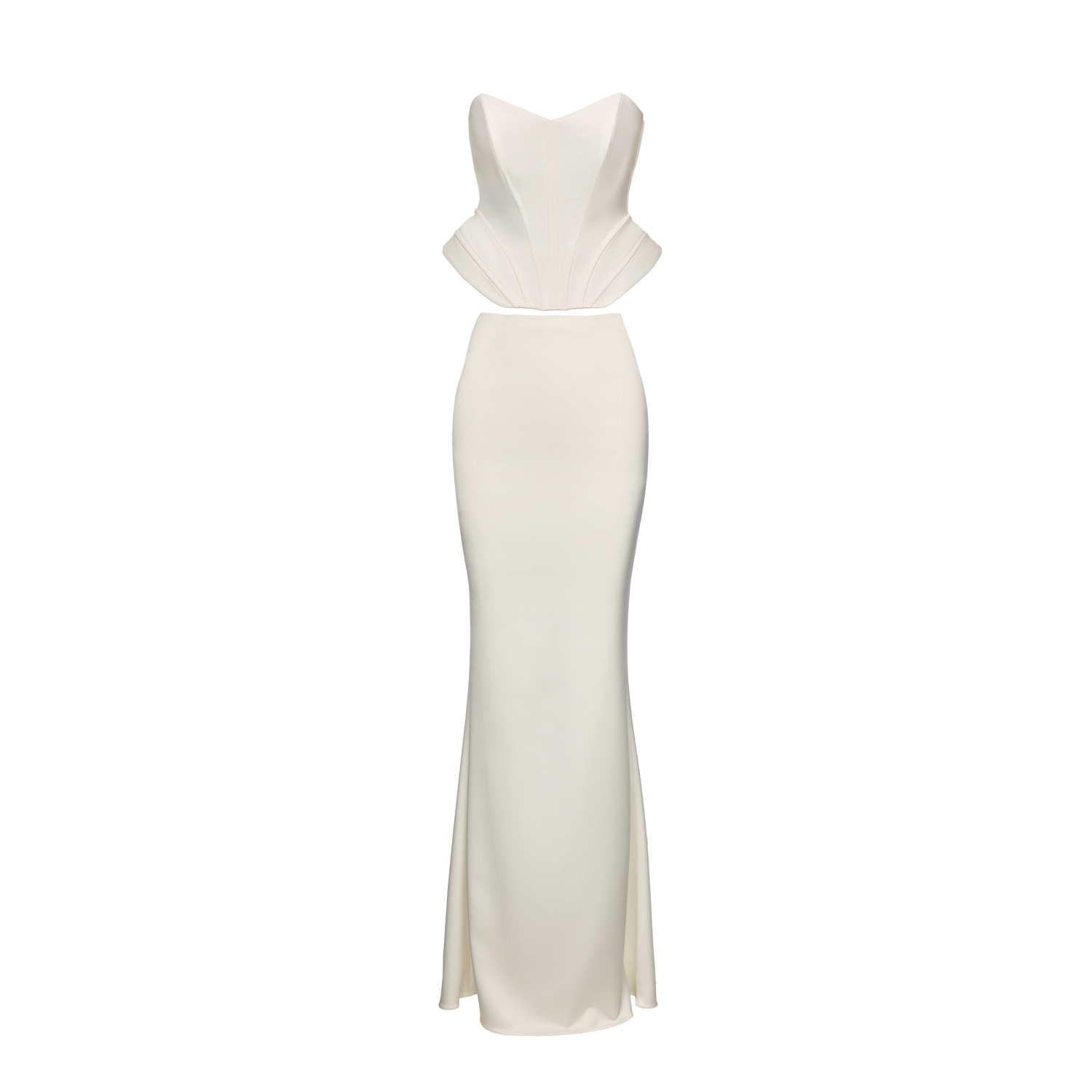 Benedetto Two-piece Corset Gown - White