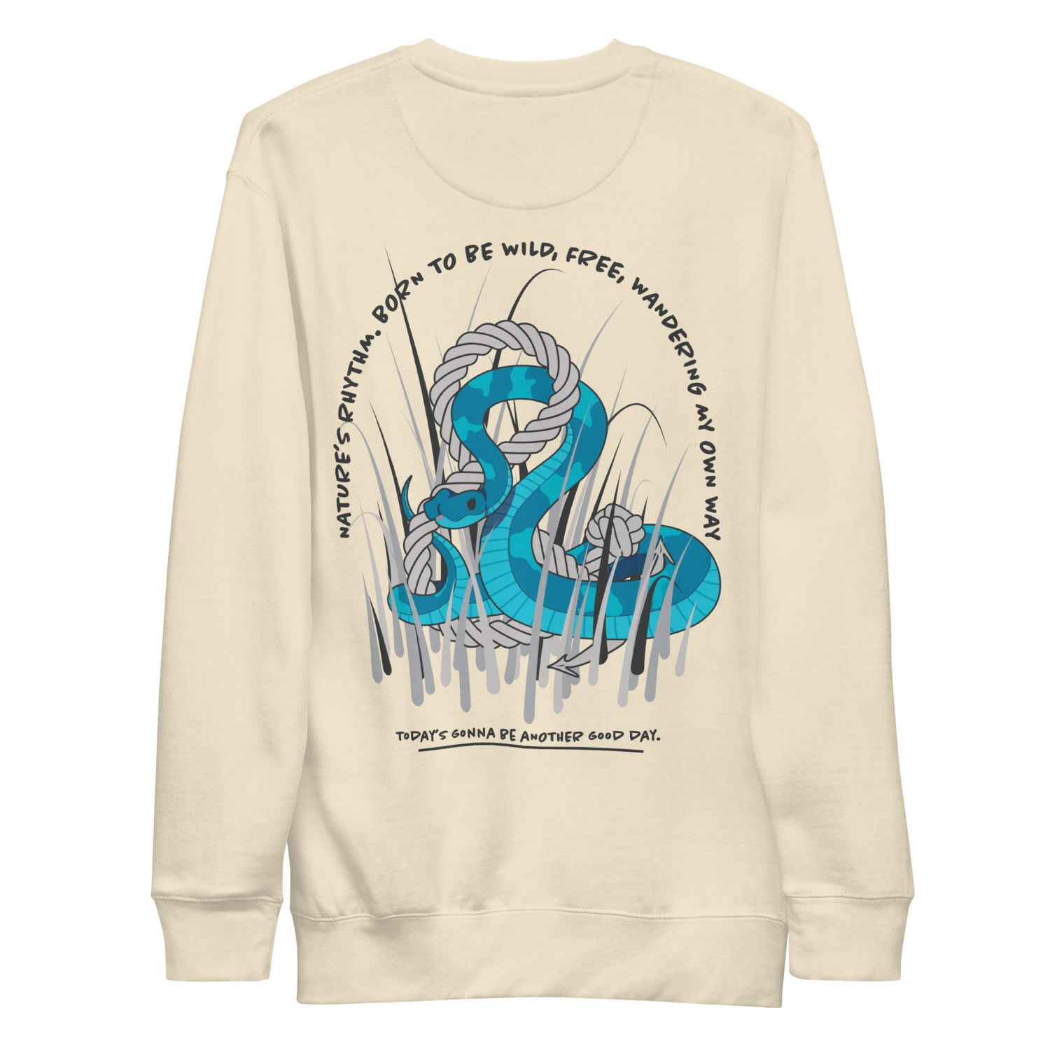 Anchor & Crew Neutrals Bone Snake Another Good Day Cotton Blend Sweatshirt - Men In White