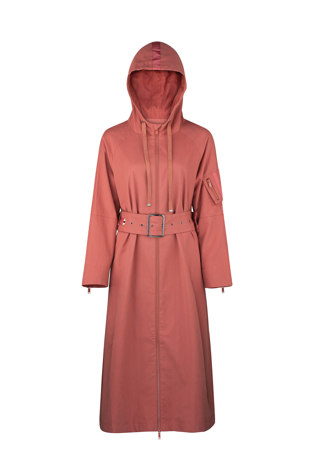 Women’s Pink / Purple Helene Hooded Trench Coat - Dusty Rose Medium Dref by D