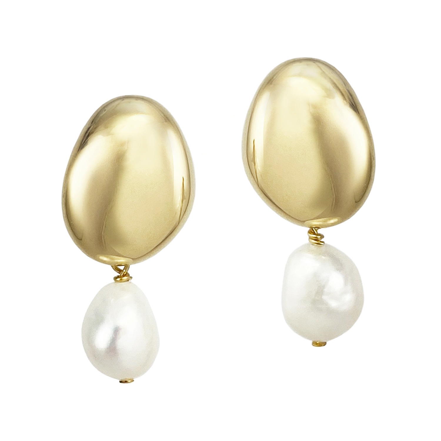 Biko Women's Galina Pearl Studs Gold In Gold