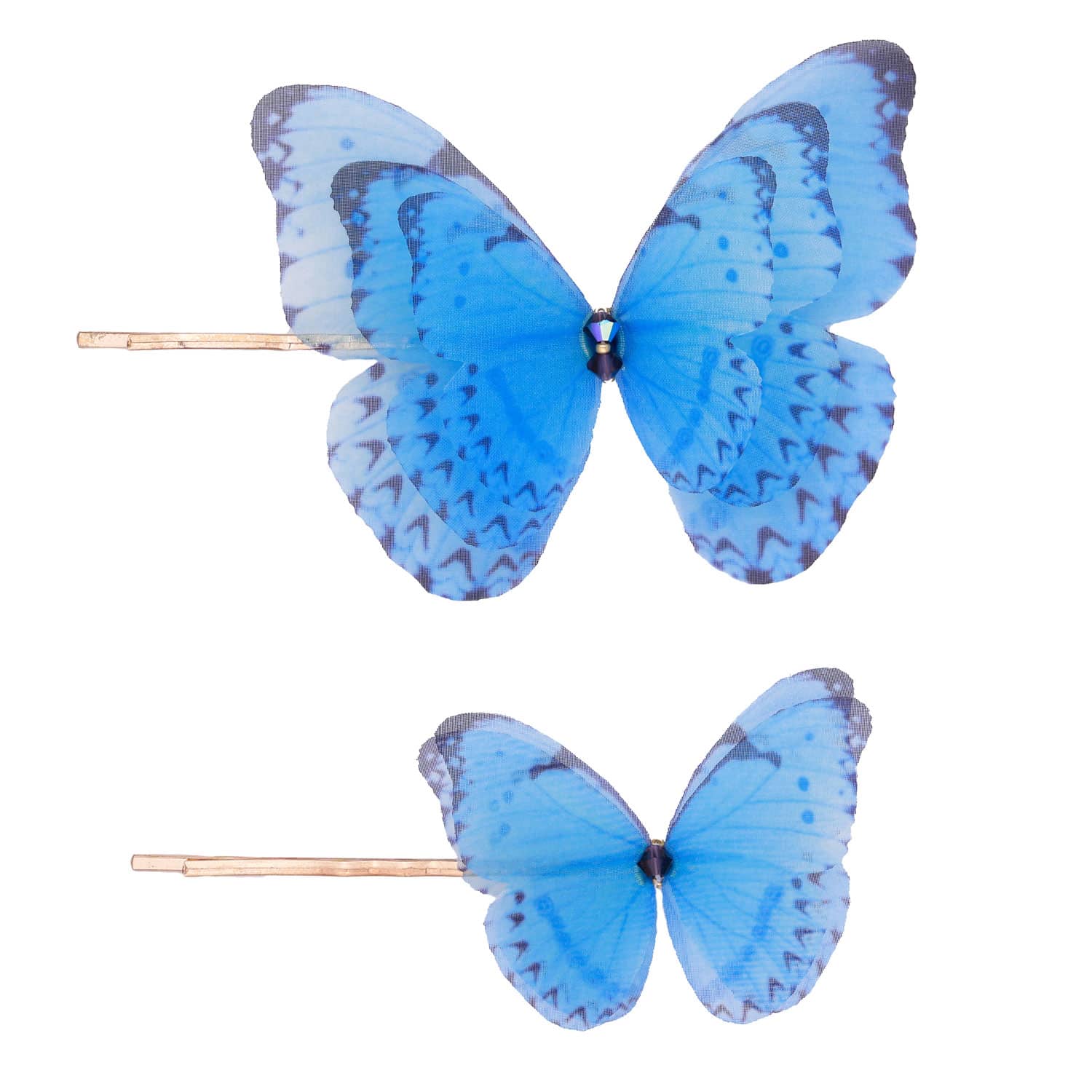 blue-butterfly-bobby-pin-set-  display picture 1