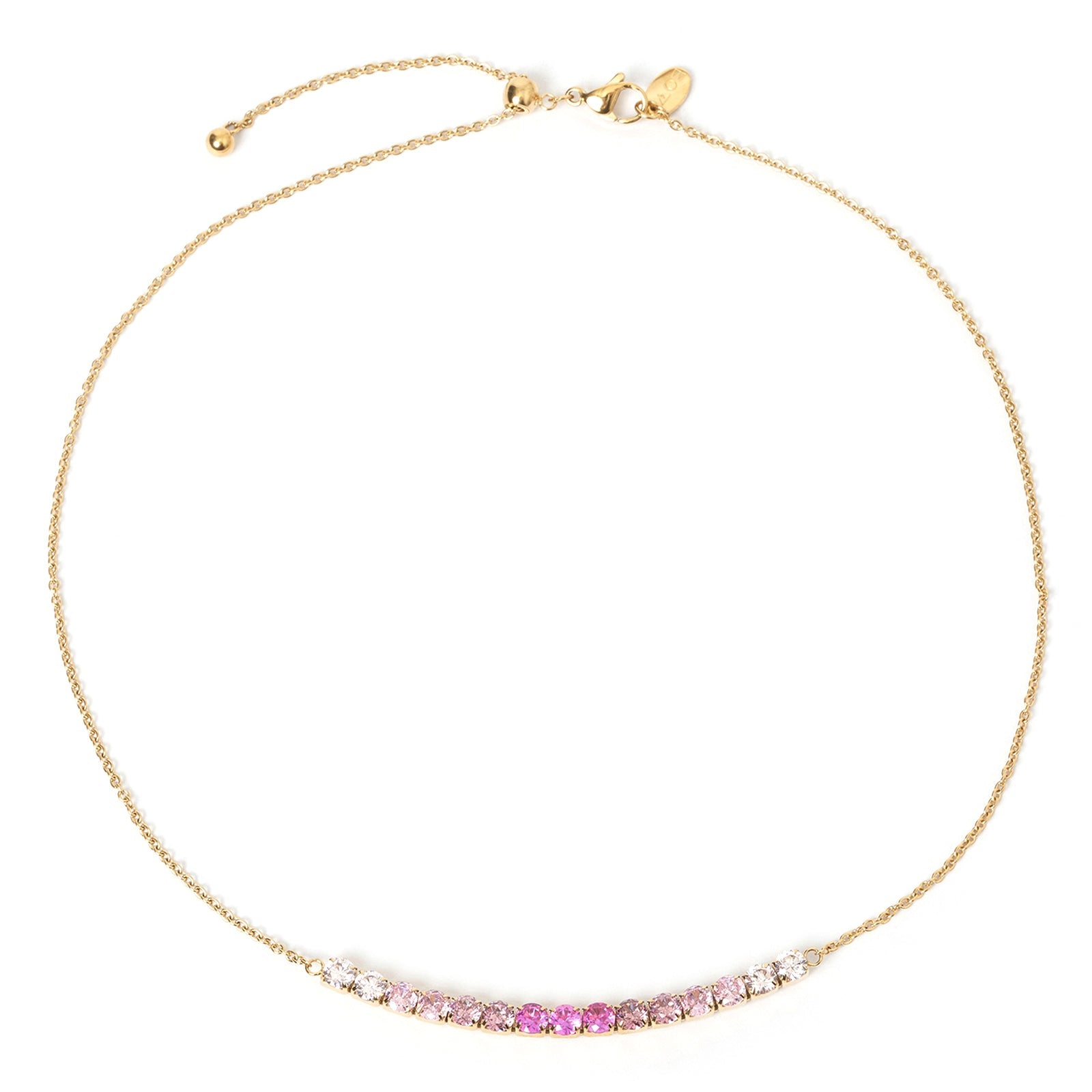 Women’s Pink / Purple Zalia Gold Necklace - Rose Arms of Eve