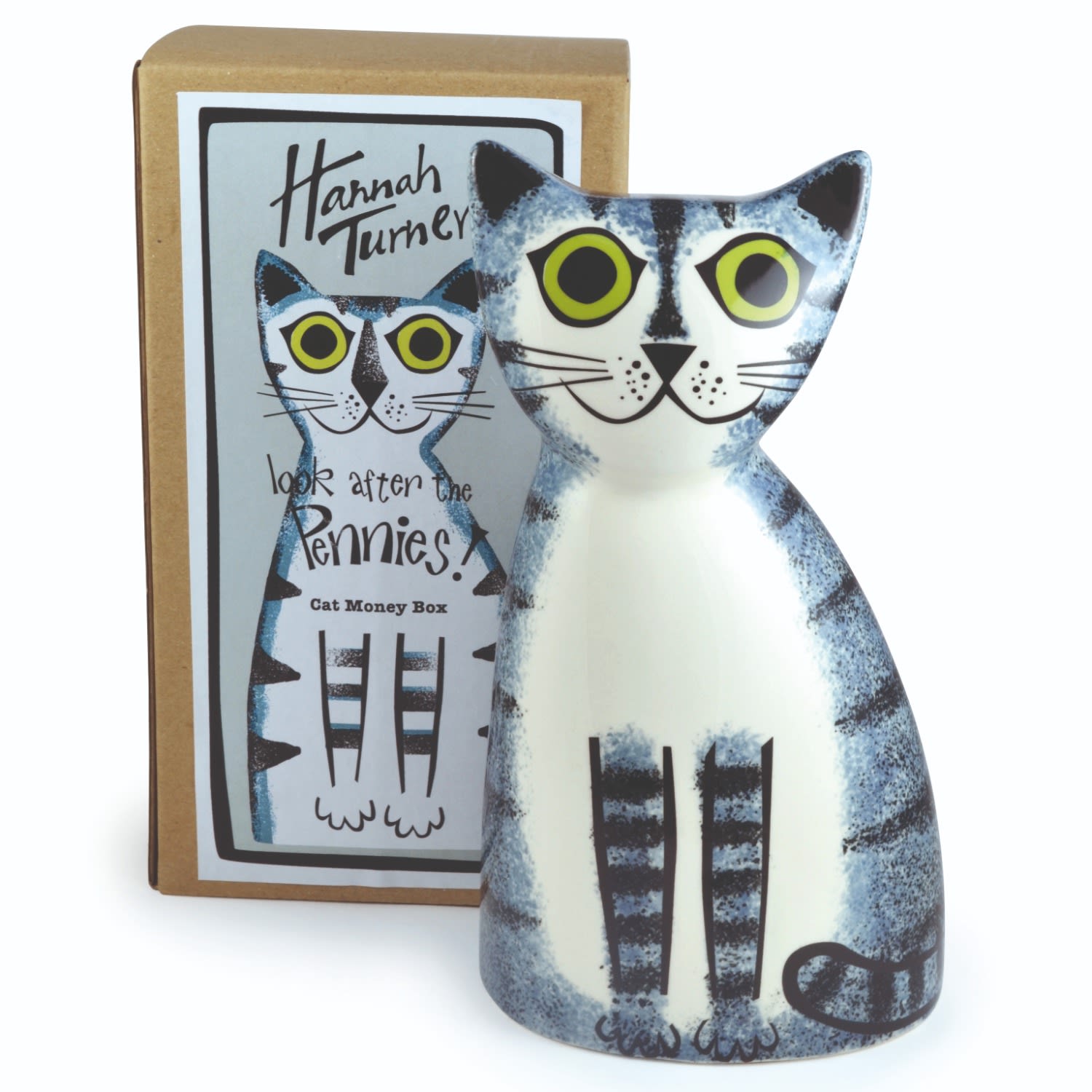 Grey Tabby Cat Money Box Hannah Turner