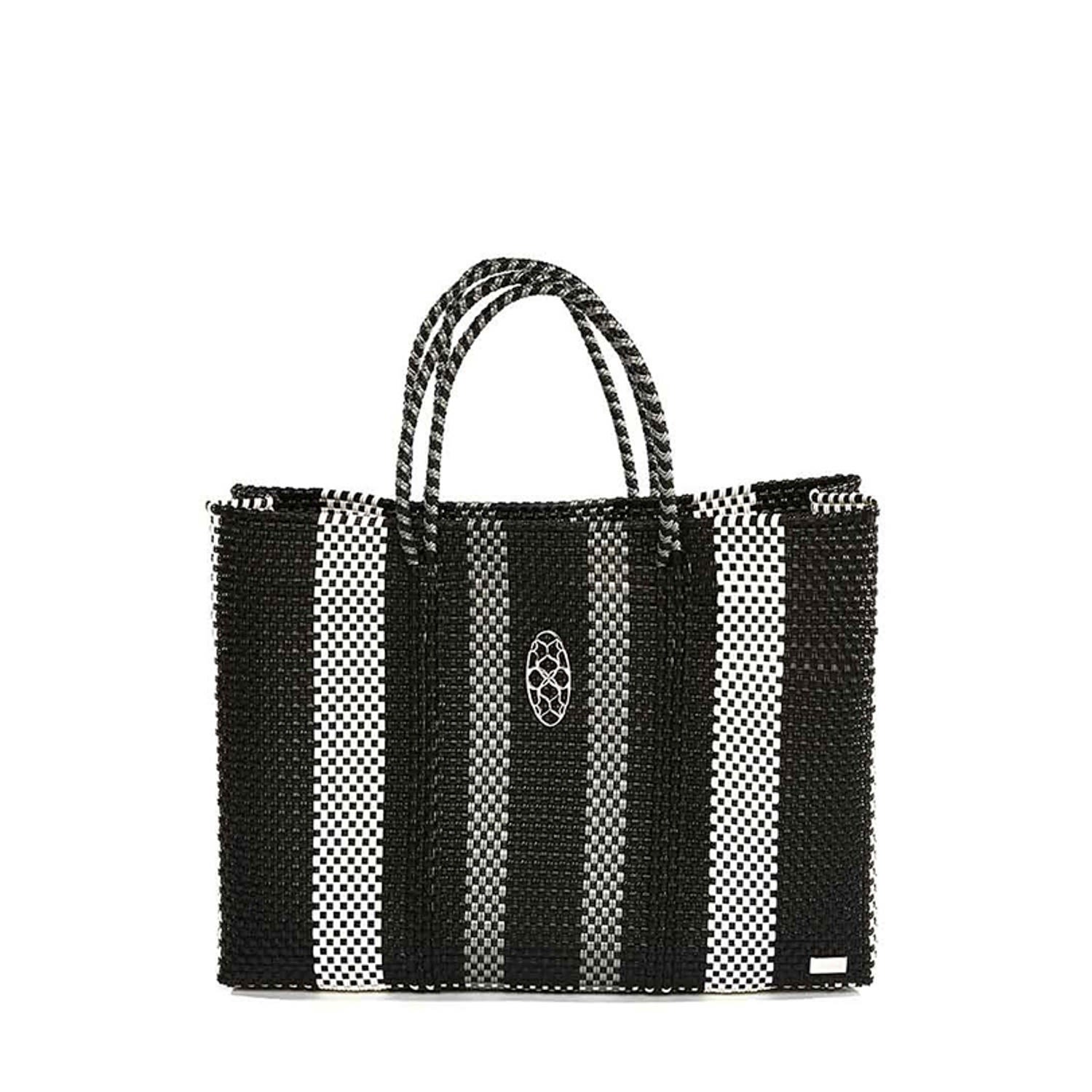 Women’s Black White Book Tote Bag With Clutch Lolas Bag