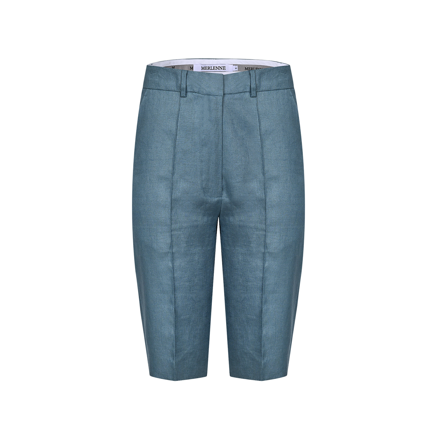 Merlenne Women's Linen Shorts In Cobalt Blue In Blue