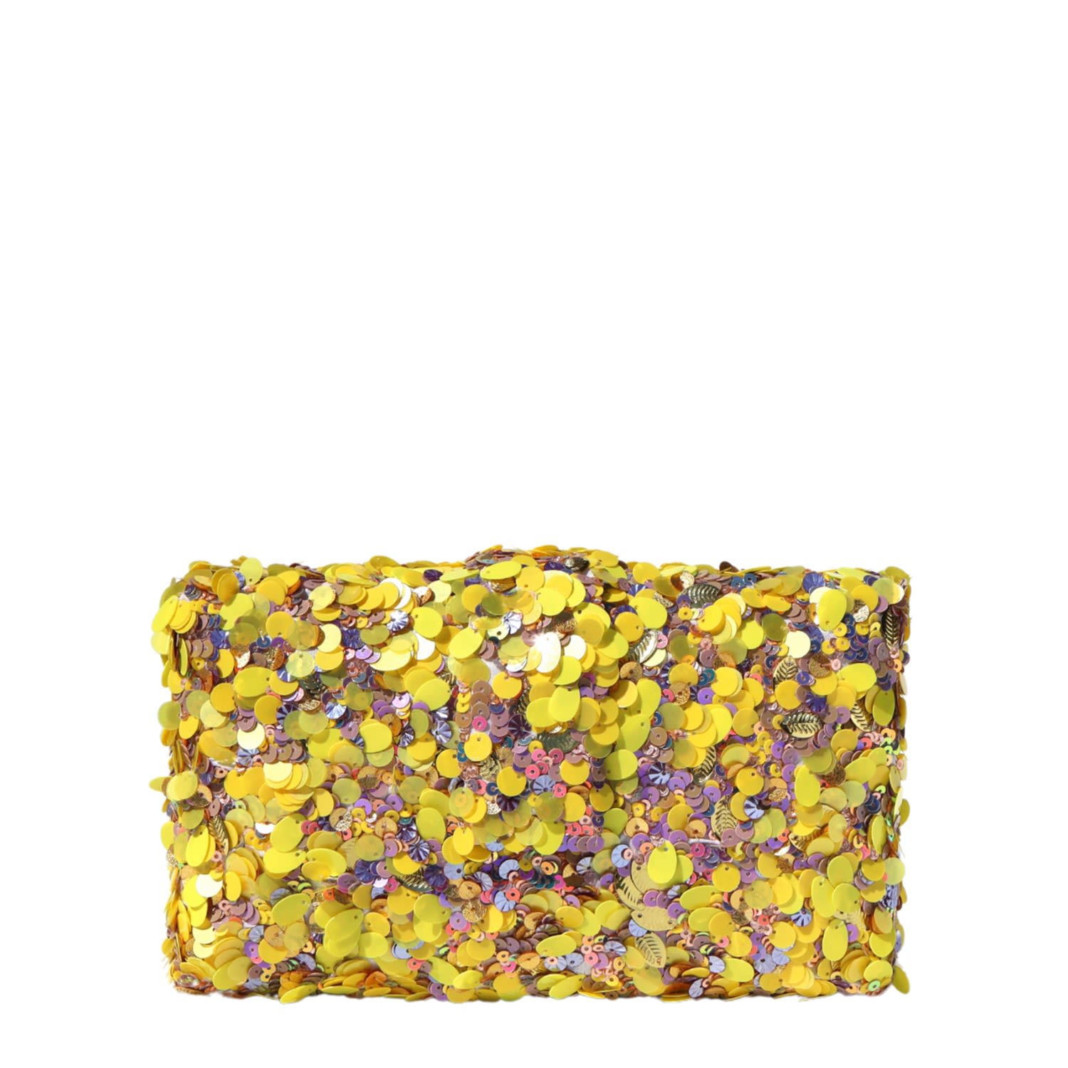 Shop Simitri Women's Yellow / Orange / Silver Lemon Kitsch Clutch In Yellow/orange/silver