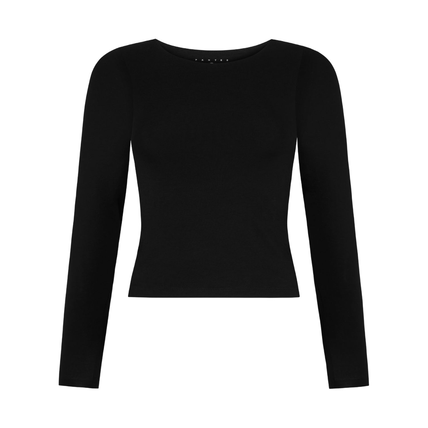 Not Basics Women's Organic Cotton Crew Long Sleeve T-shirt, Black In Black