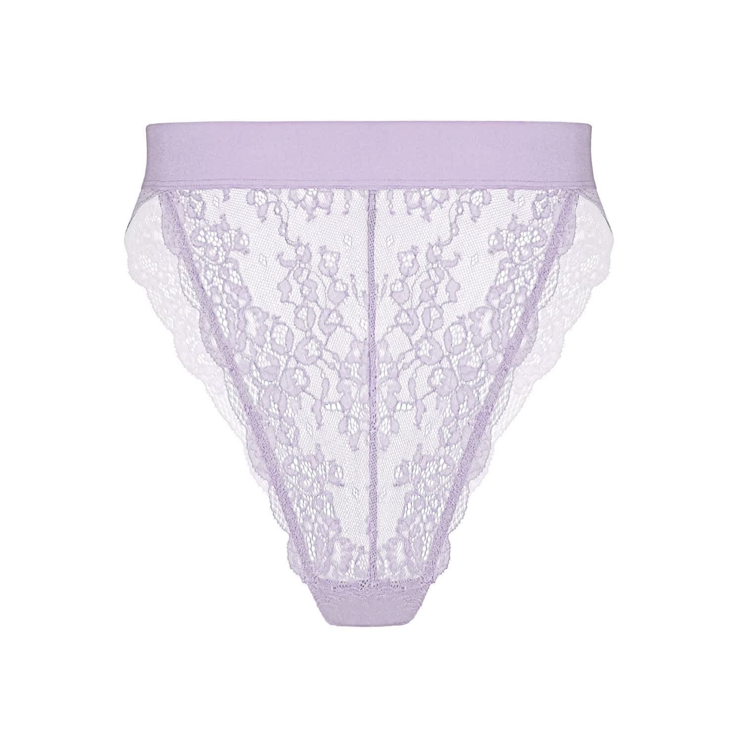 Wild Lace Long Line Bra Lilac Hint by Monique Morin Lingerie