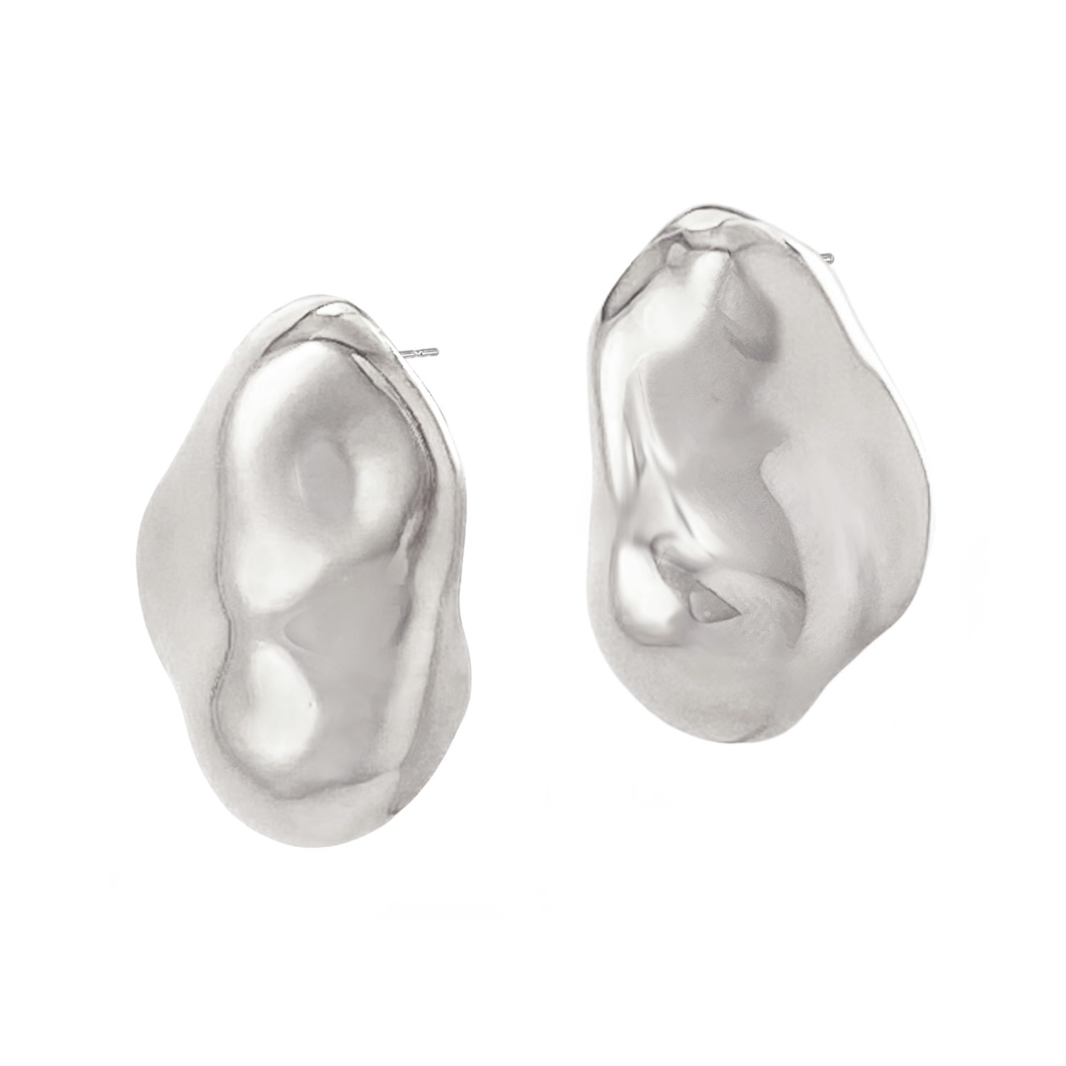 Biko Women's Molten Studs Silver In Silver