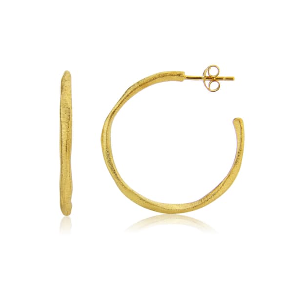 Auree Jewellery Olivera Medium Gold Vermeil Hoop Earrings
