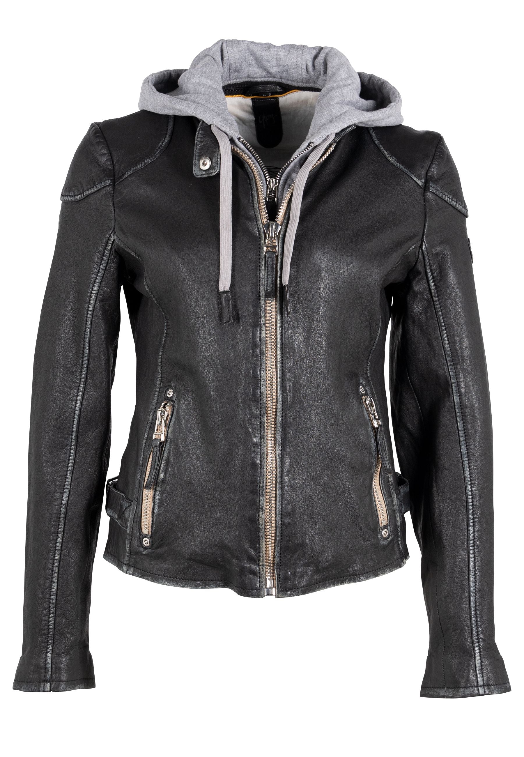 Mauritius Women's Finja Rf Leather Jacket, Black In Black
