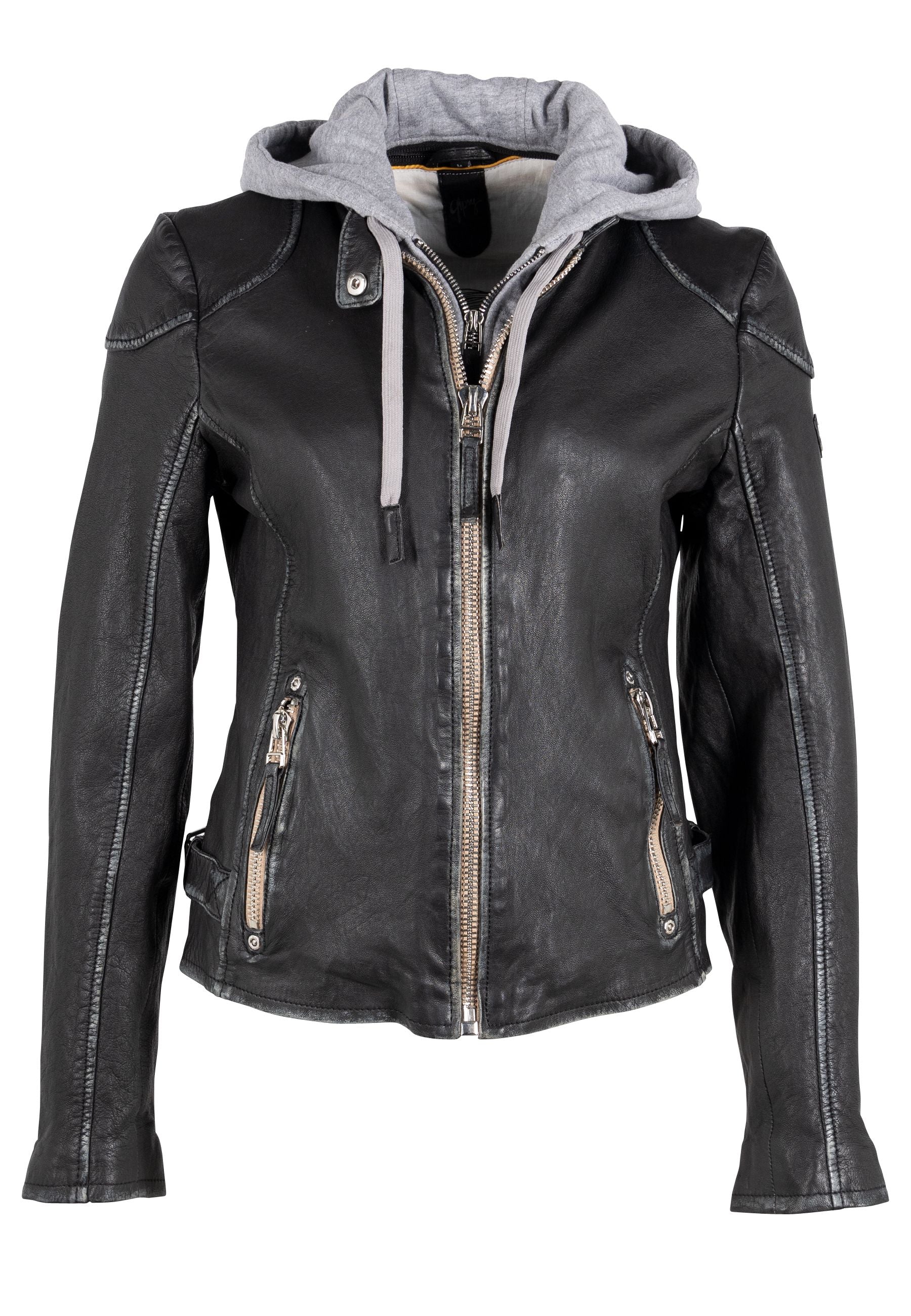 Women’s Finja Rf Leather Jacket, Black Medium Mauritius