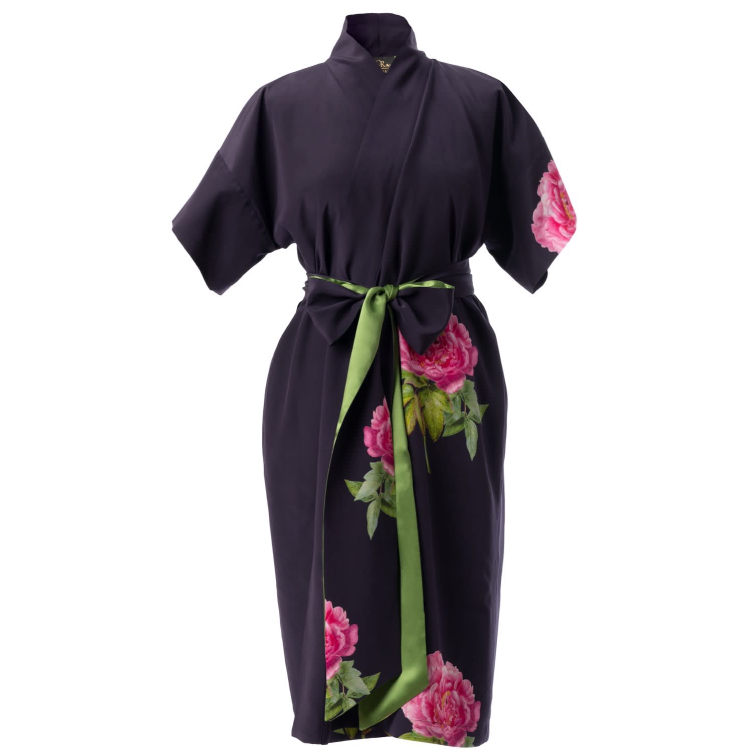 midnight blue wrap dress