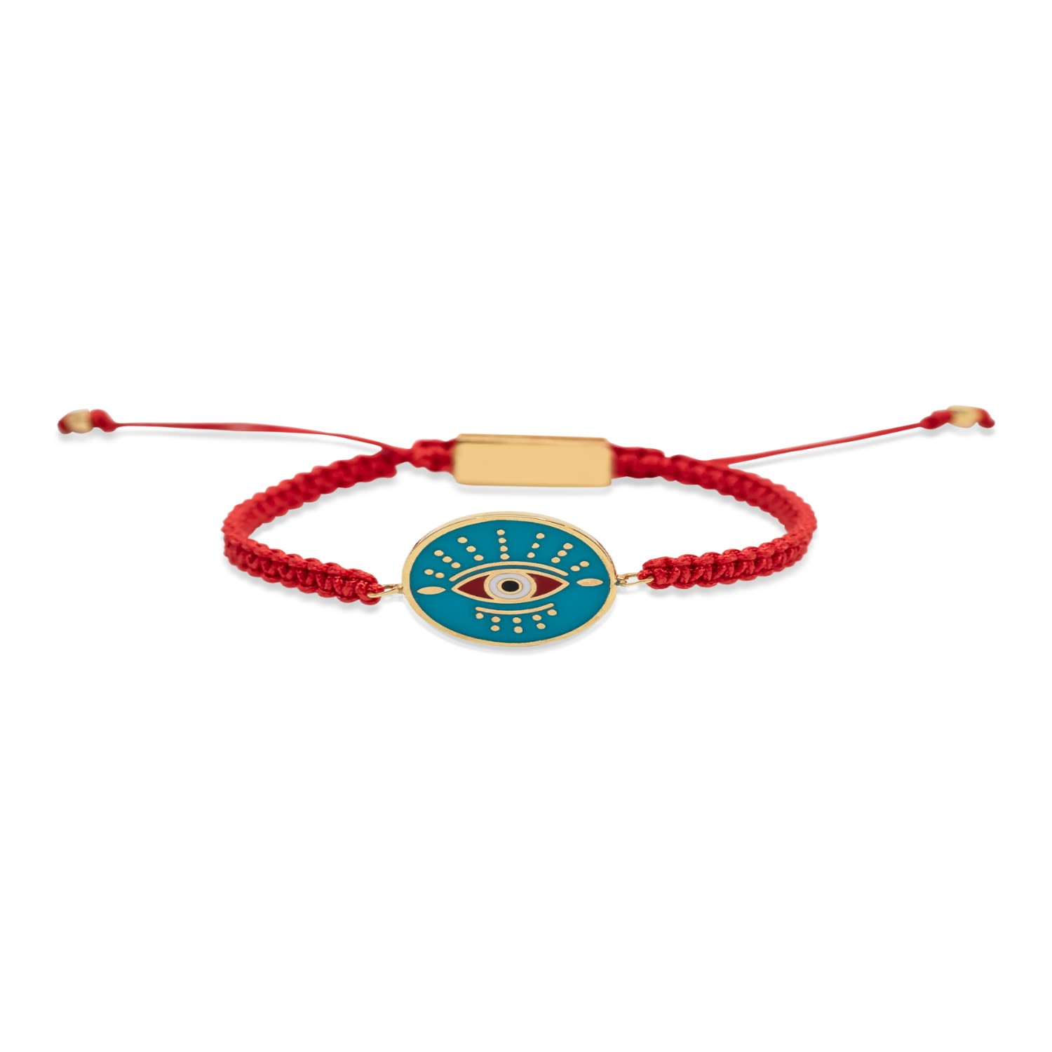Atelier Petites Pierres Women's Red / Gold Guardian - Evil Eye Bracelet In Red