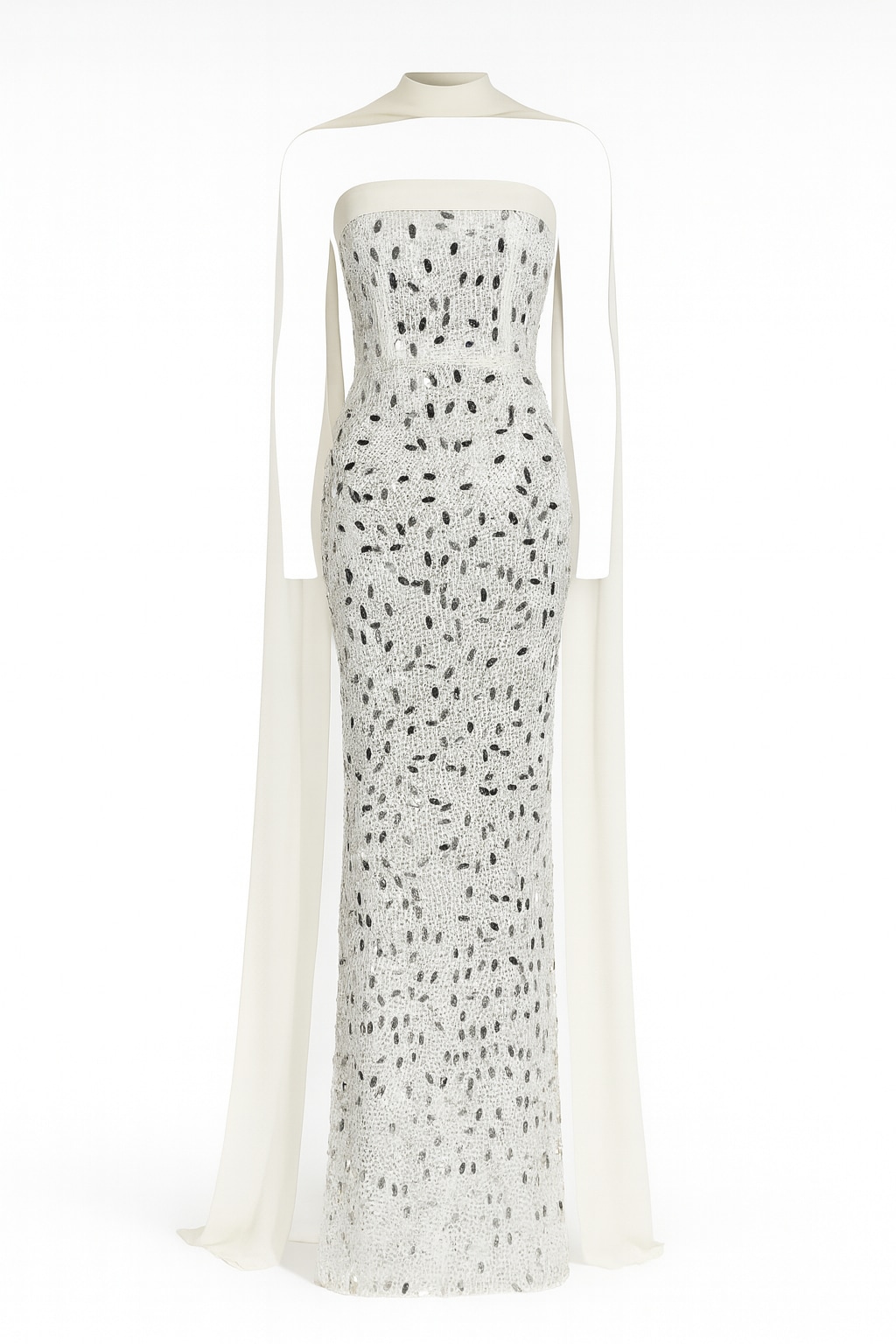 Maison Aureus Women's White / Silver Emma Dress Silver In Multi