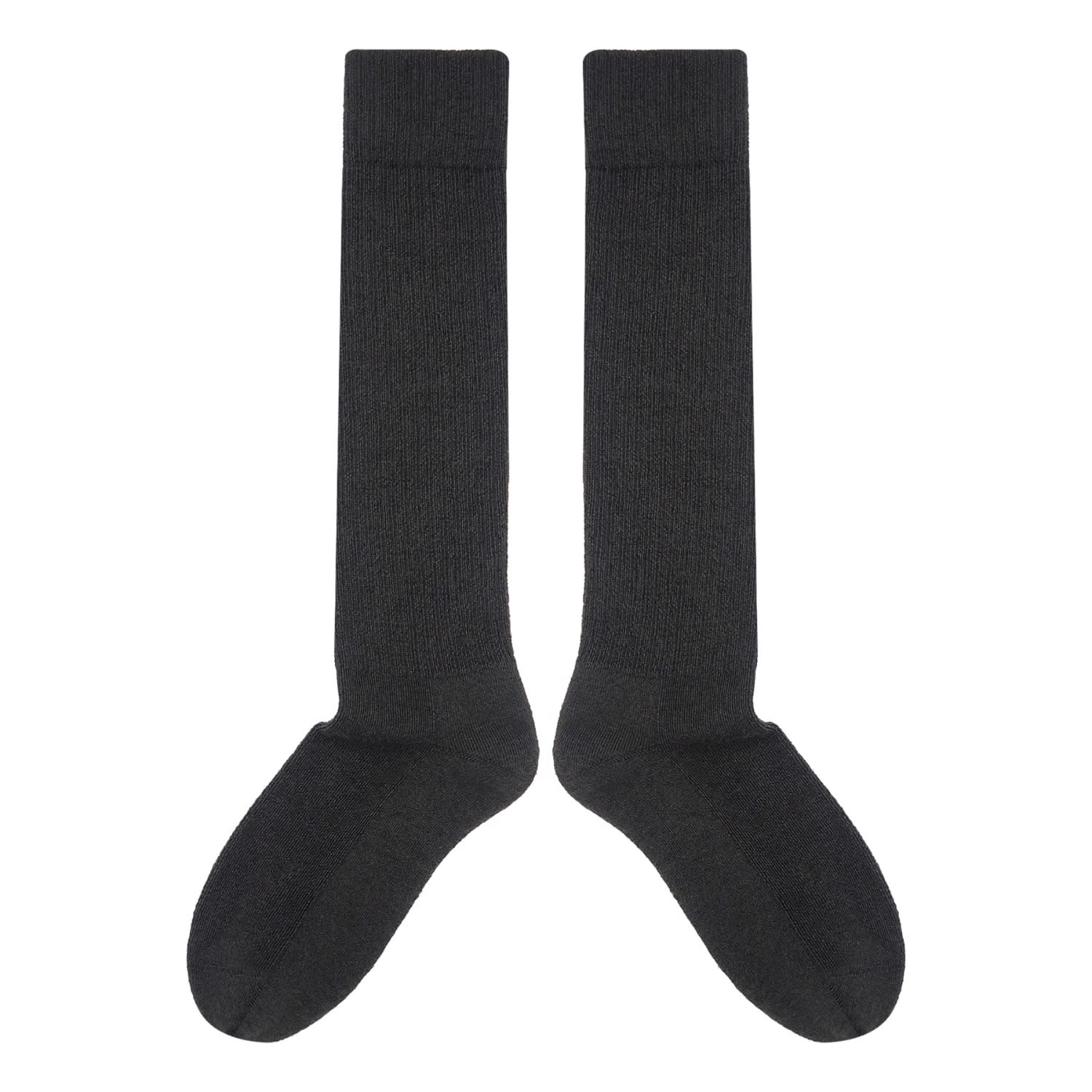 Peper Harow - Made In England Grey Men's Wool Boot Socks - Charcoal In Gray