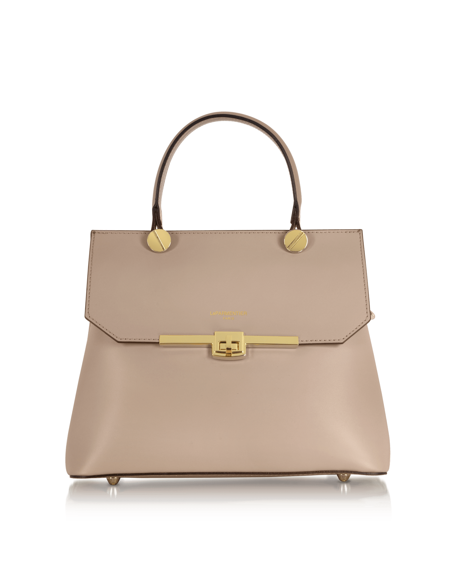 Le Parmentier Women's Neutrals Atlanta Top Handle Satchel Bag W/shoulder Strap - Neutral In Multi