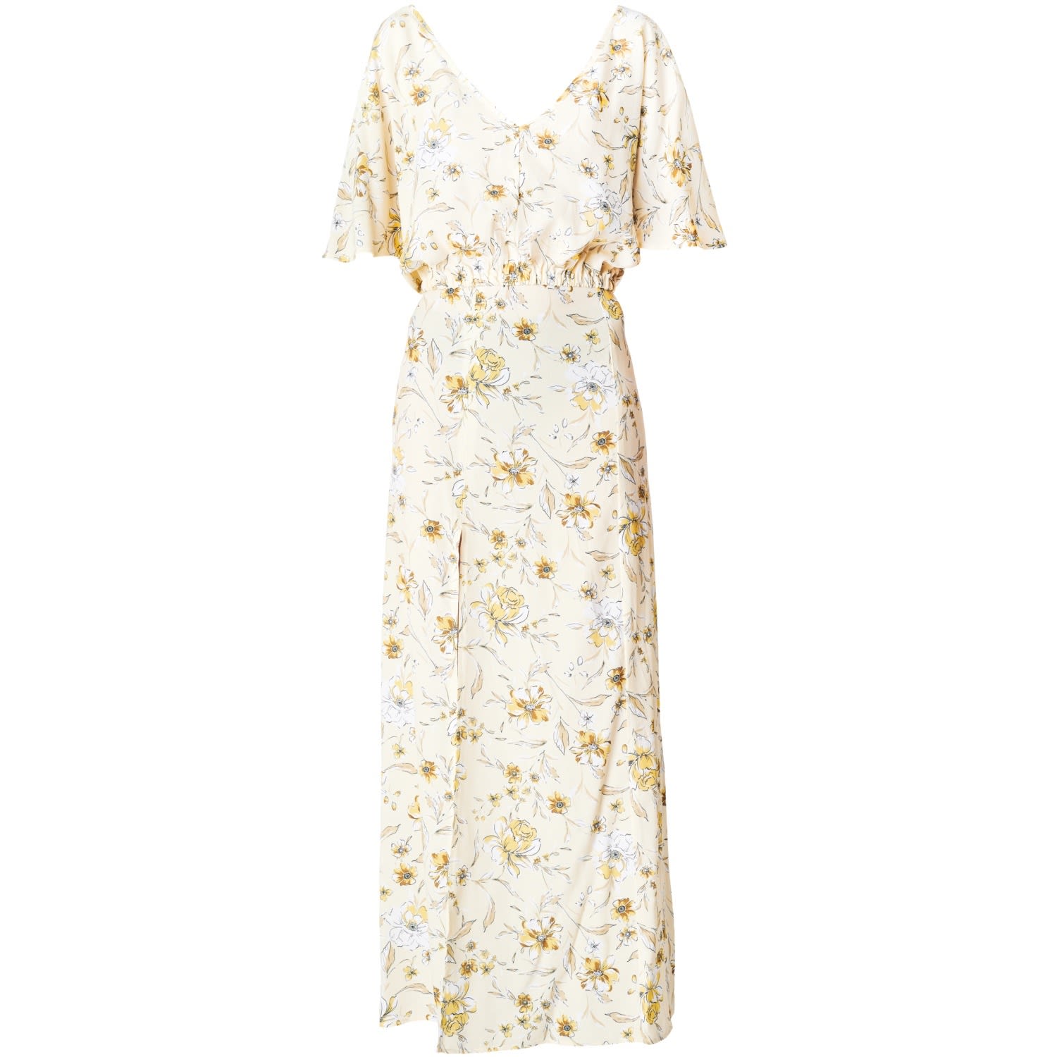 Italia A Collection Women's Yellow / Orange Wildflower Maxi Set In Yellow/orange