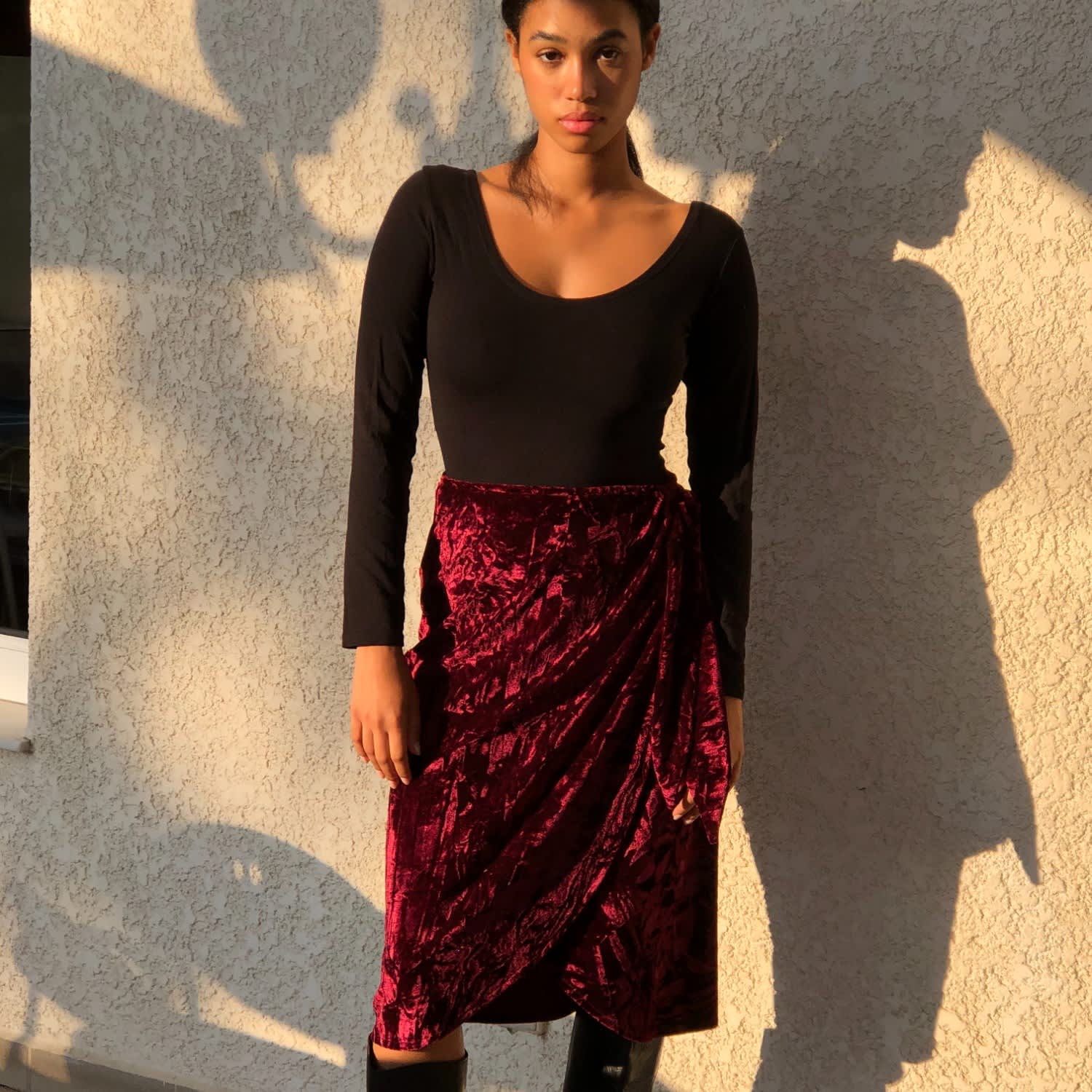 スカート GUCCI VELVET SKIRT Gucci Velvet Skirt, Size 42 IT