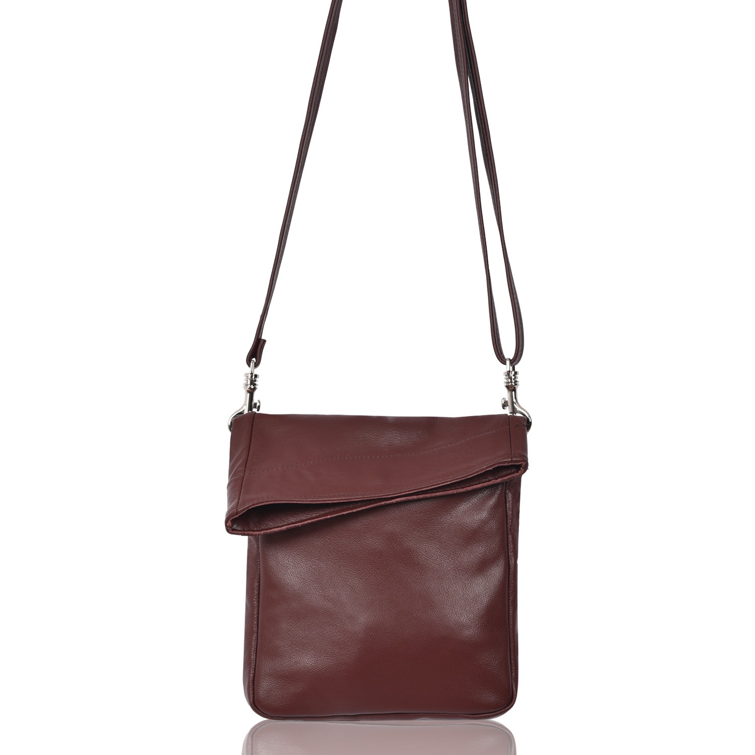 Women’s Leather Zander Crossbody Bag Merlot - Red Owen Barry