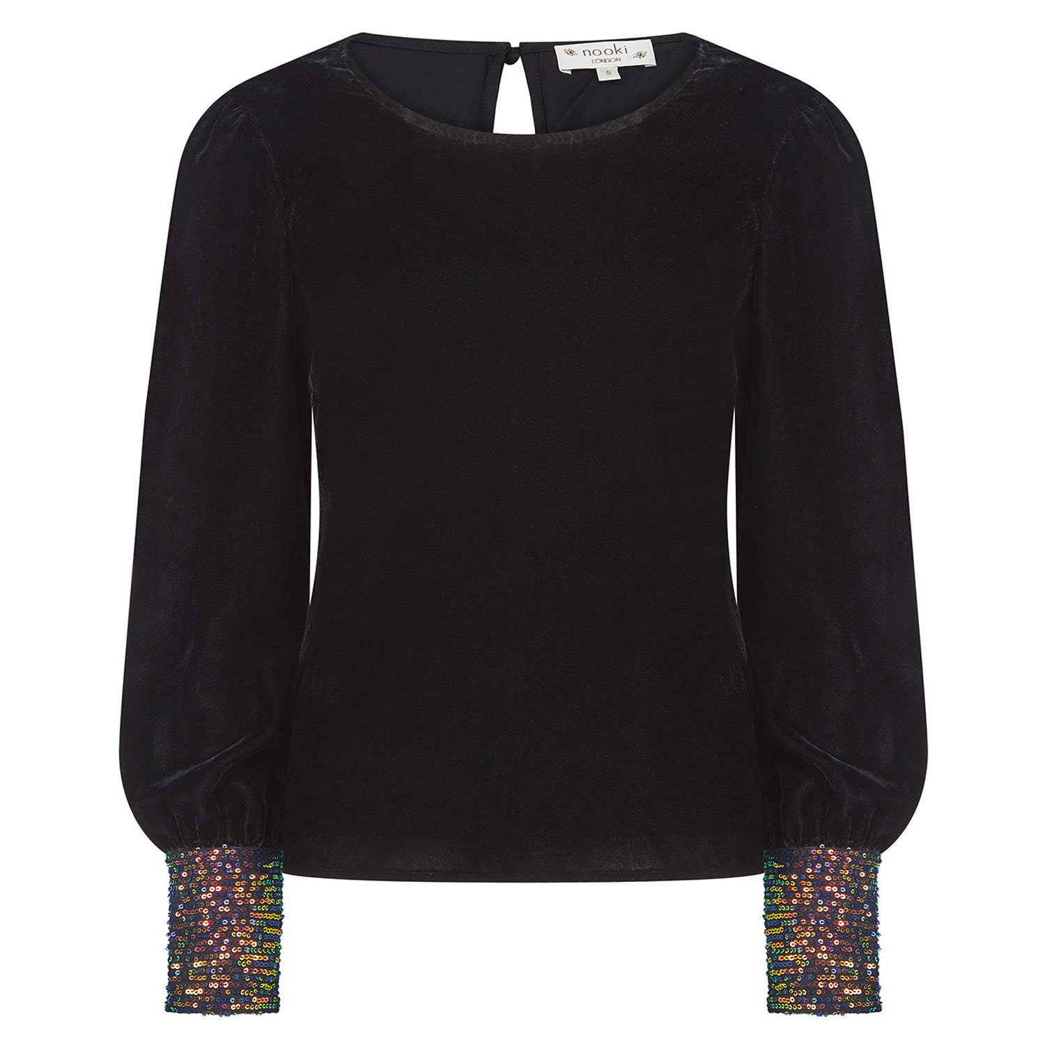 Nooki Design Women's Black Erin Velvet Top In Black