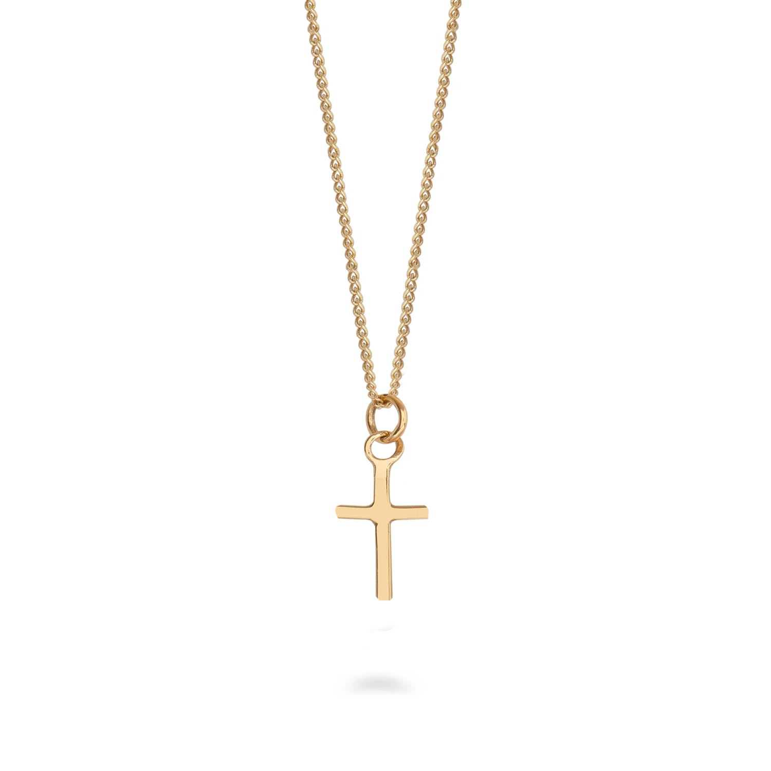 Lime Tree Design Women's Mini Cross Necklace Gold Vermeil