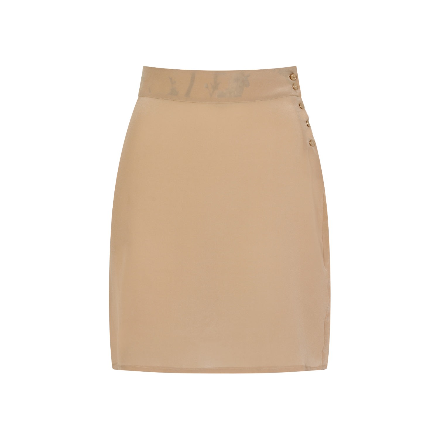 Women’s Neutrals Beige Silk Skirt Large Sophie Cameron Davies