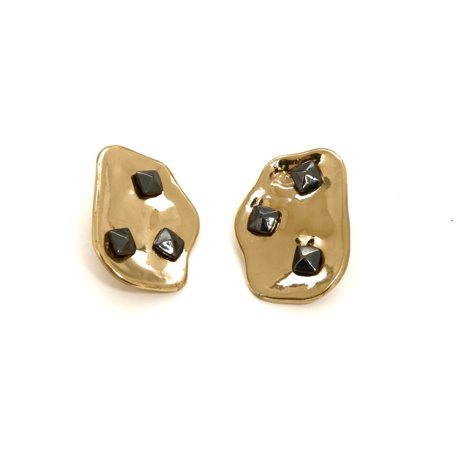 Women’s Gold Studs Earrings Seliti by Hedy Martinelli