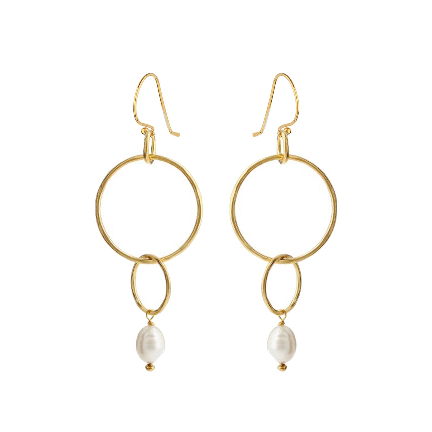 Women’s Gold / White Charlotte Pearl Earrings Mirabelle Jewellery