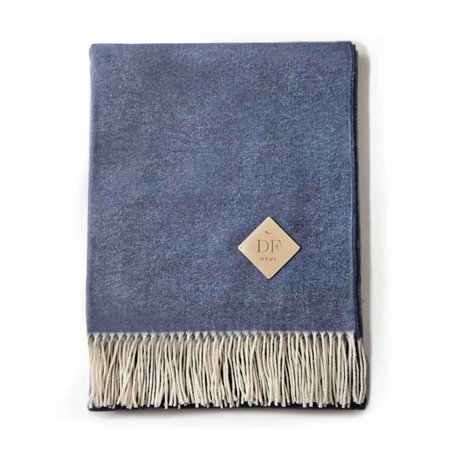 Decoflux Home Denim Blue Merino Wool Throw, New Collection