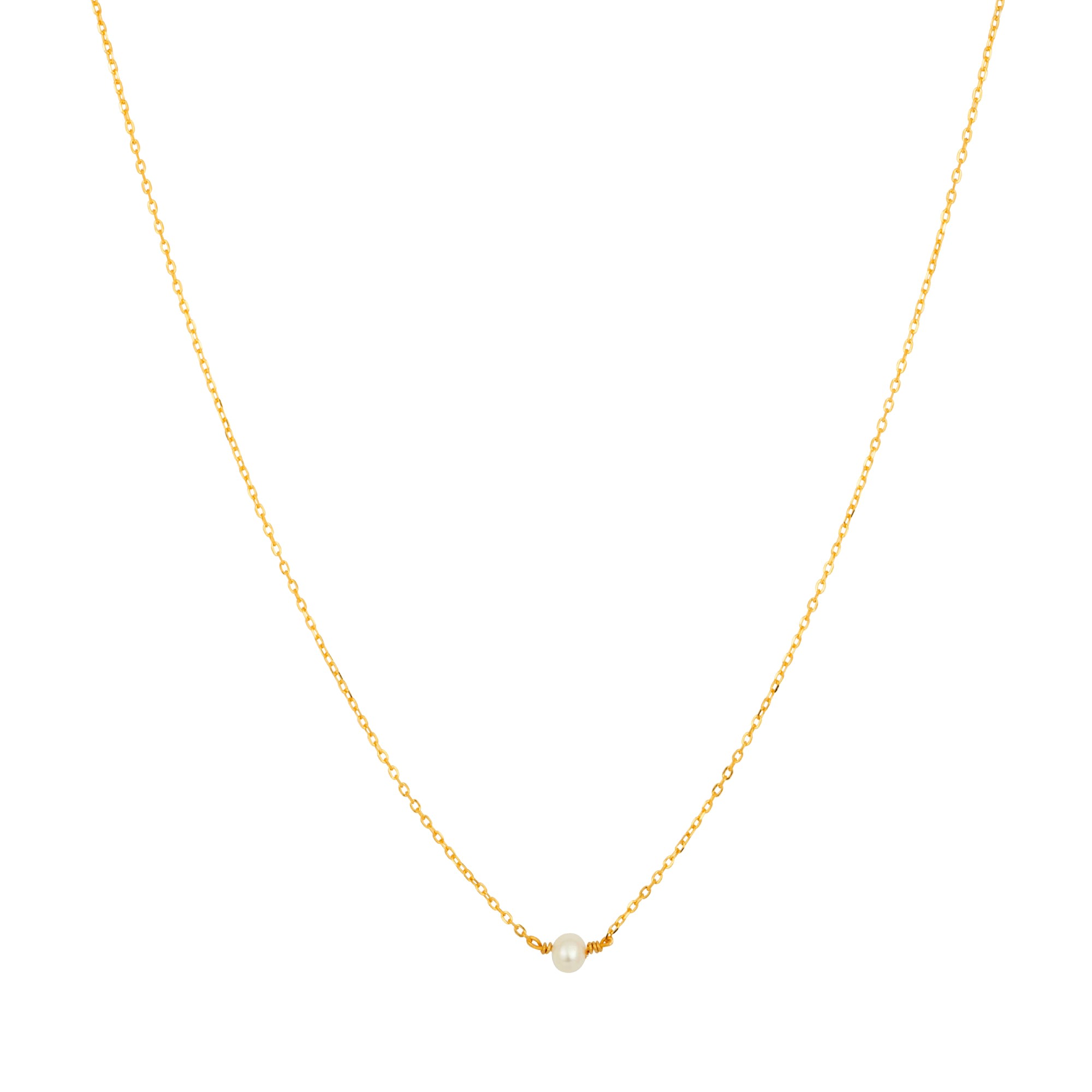 Gold Trip Women's Gold / White Single Pearl Necklace In Gold