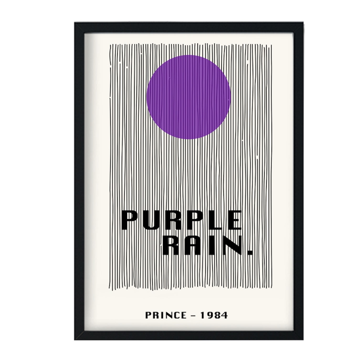 Purple Rain Prince Inspired Retro Gicle Art Print A3 297 X 420Mm Fanclub