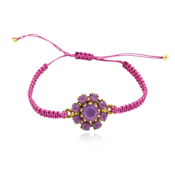 Rosaspina Firenze Florentine Garden Cyclamin Macramè Bracelet In Macramè