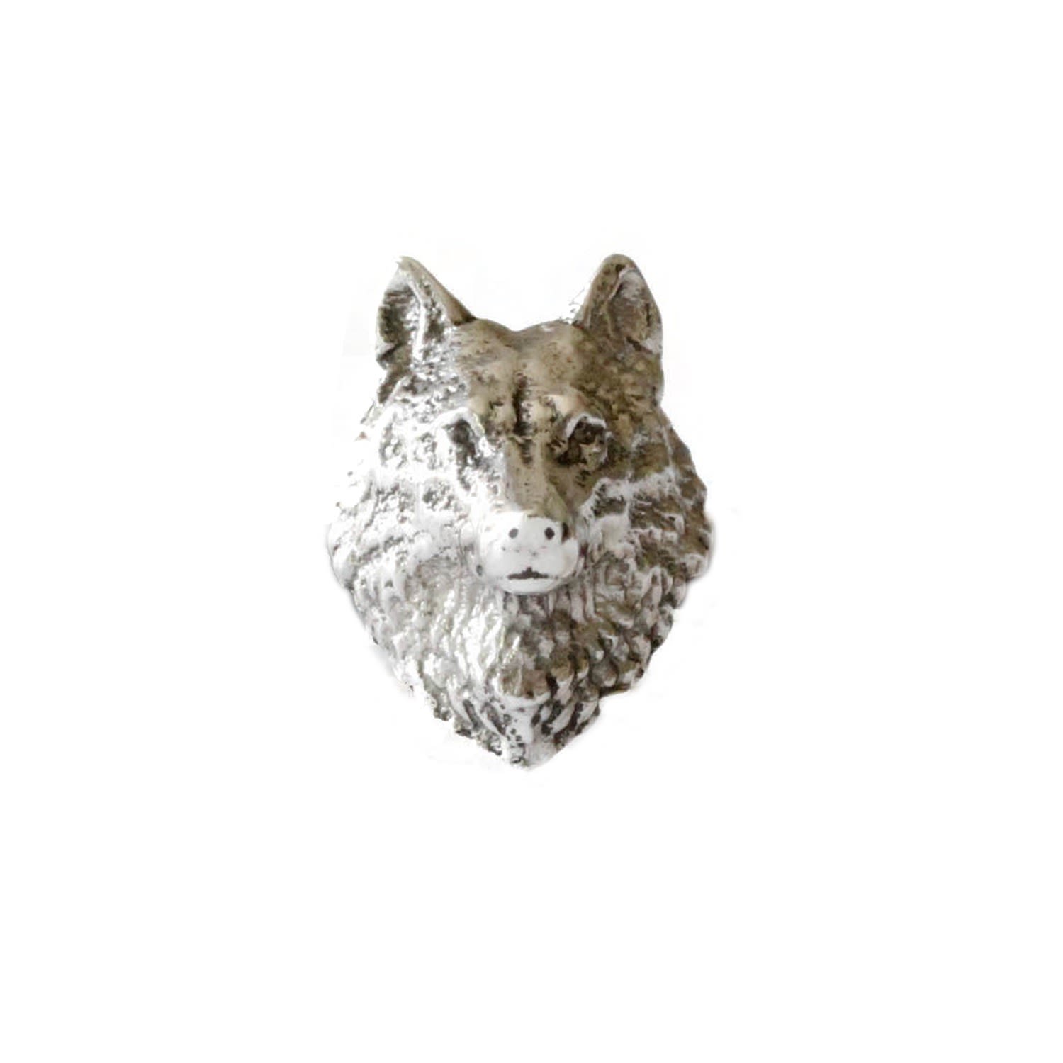 Lee Renee Men's Wolf Lapel Pin – Silver In Silver