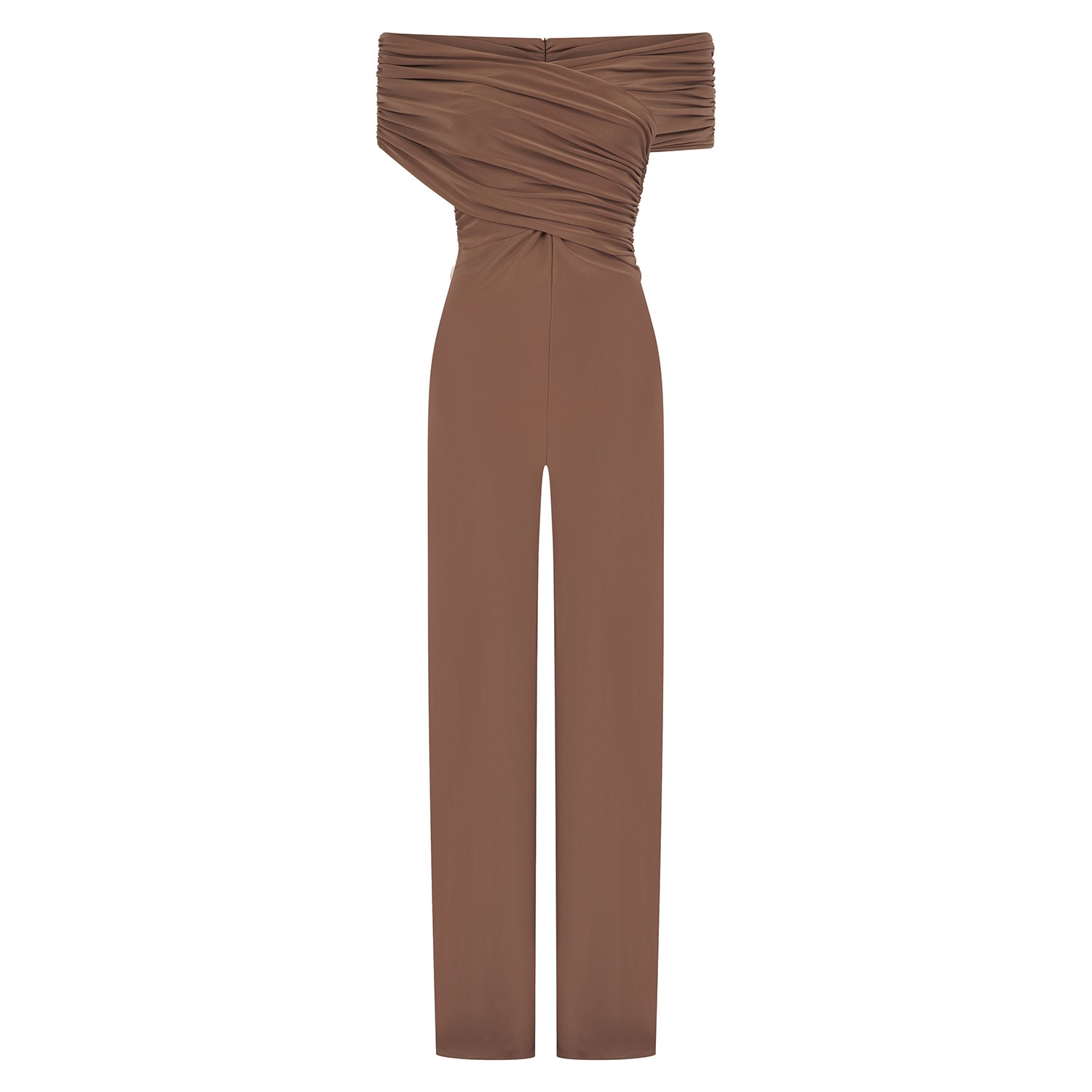 Celestine & Mae Women's Brown Muscari Jumpsuit In Woodsmoke Tan In Brown