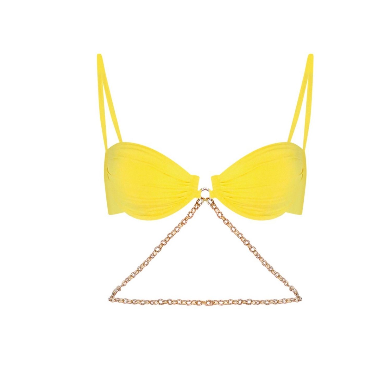 Belletage Swimwear Women's Yellow The Adrianna Bikini Top